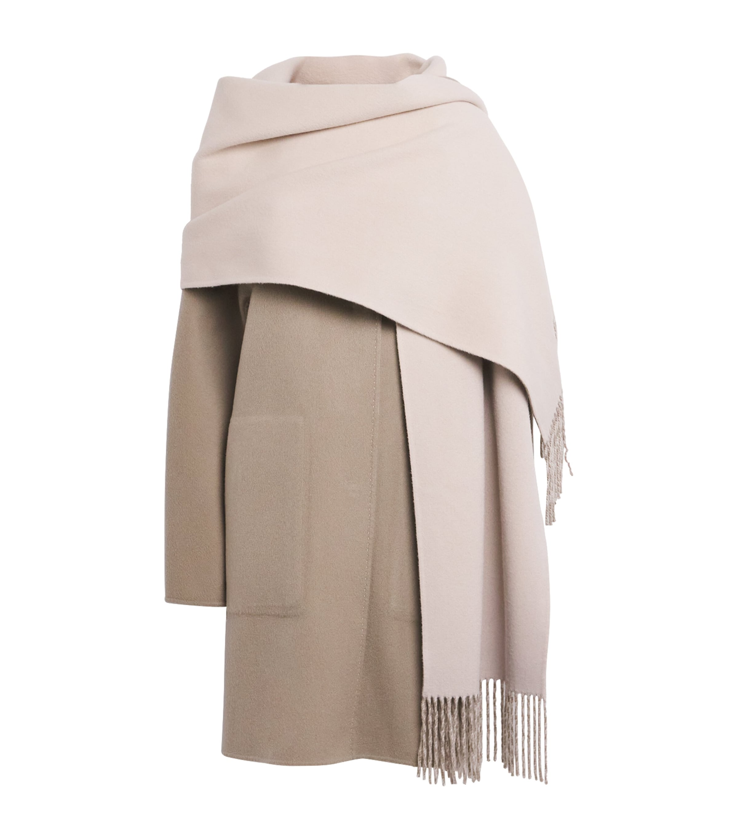 Lafayette 148 Cashmere Reversible Scarf Coat In Neutral