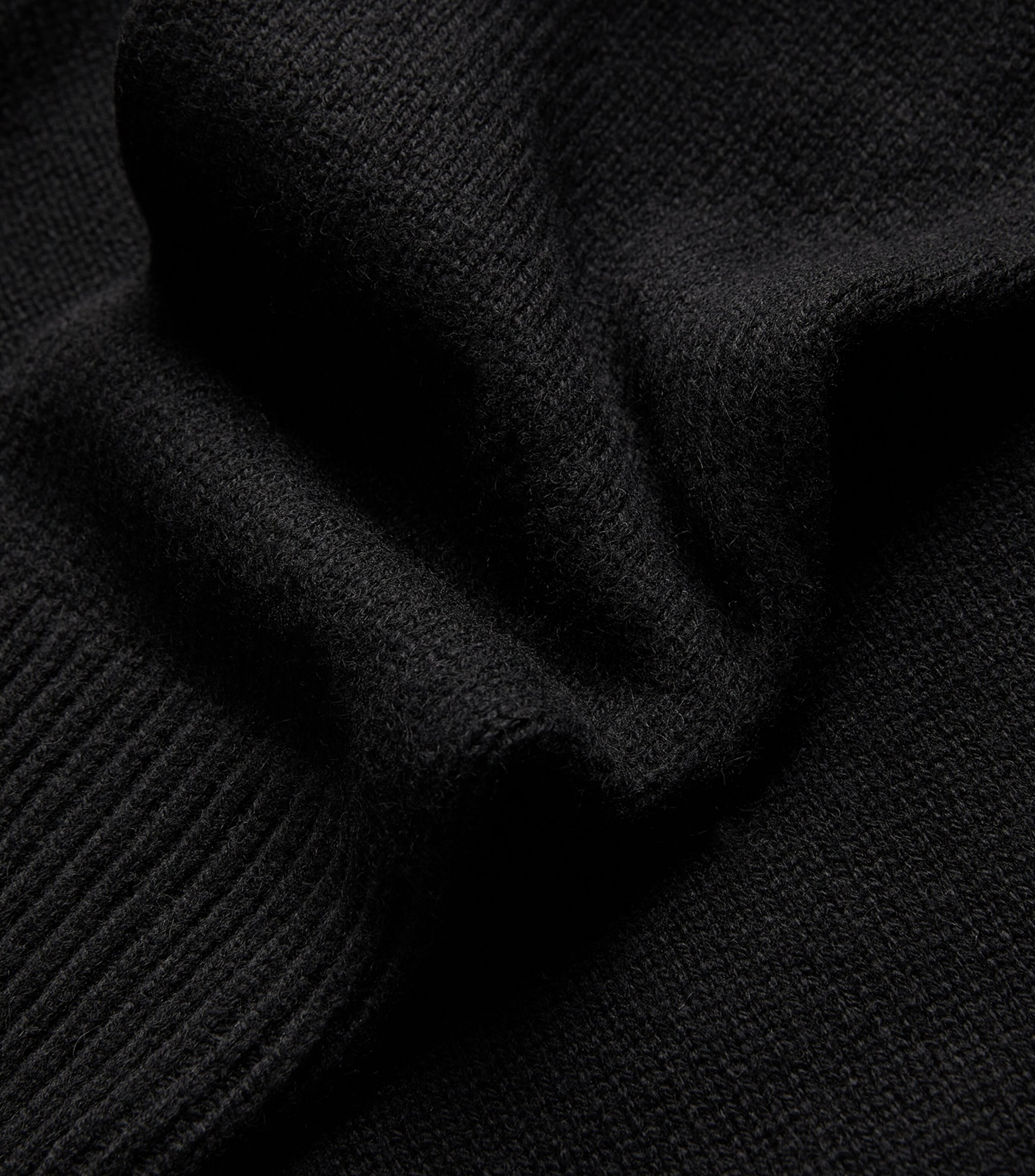 Sandro Paris Mens Wool-Blend Rollneck Sweater Black Image 5