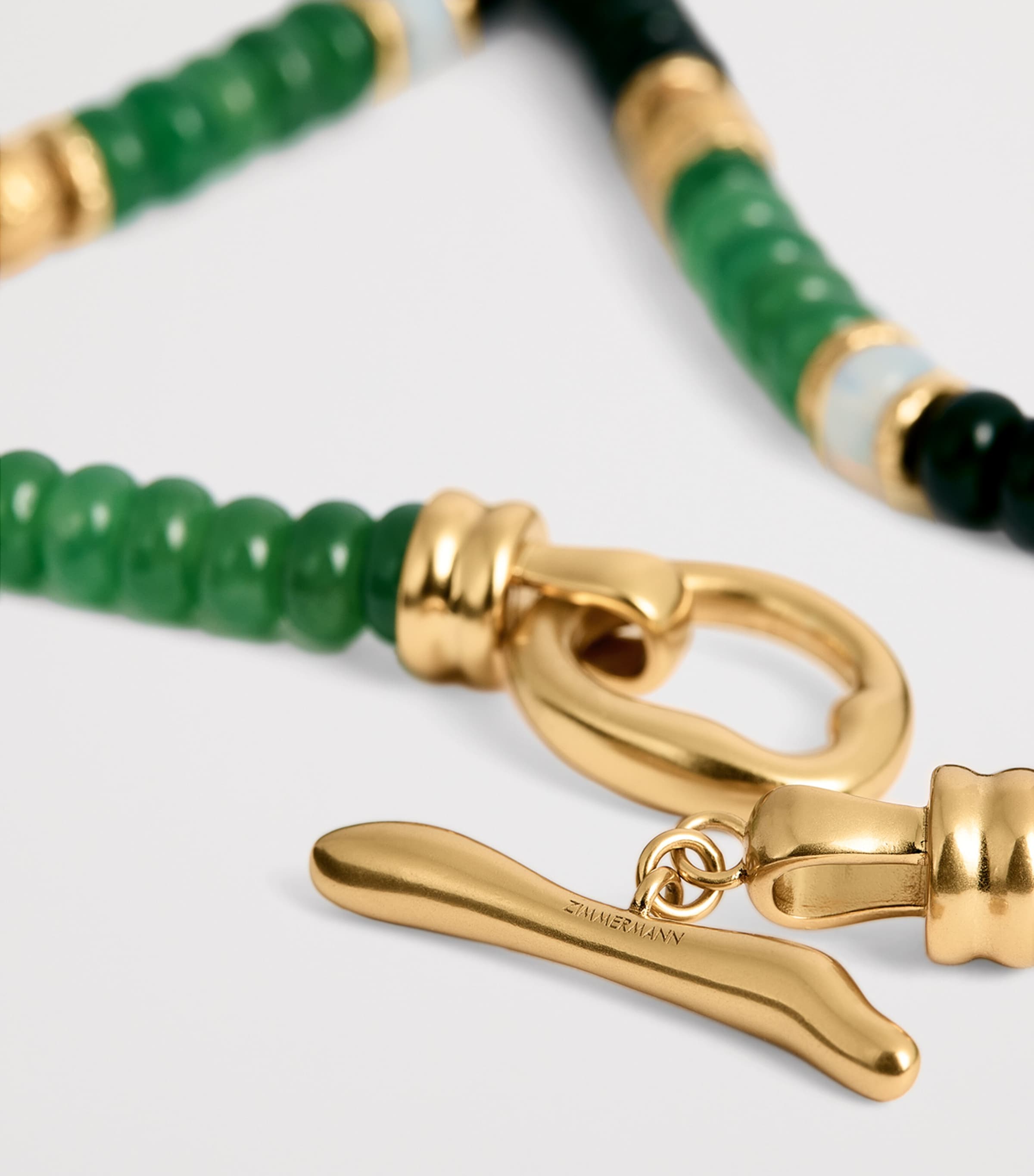 Malachite Beaded Mellow Stone Necklace ANTQE GLD/MLCHTEAGMA Image 5