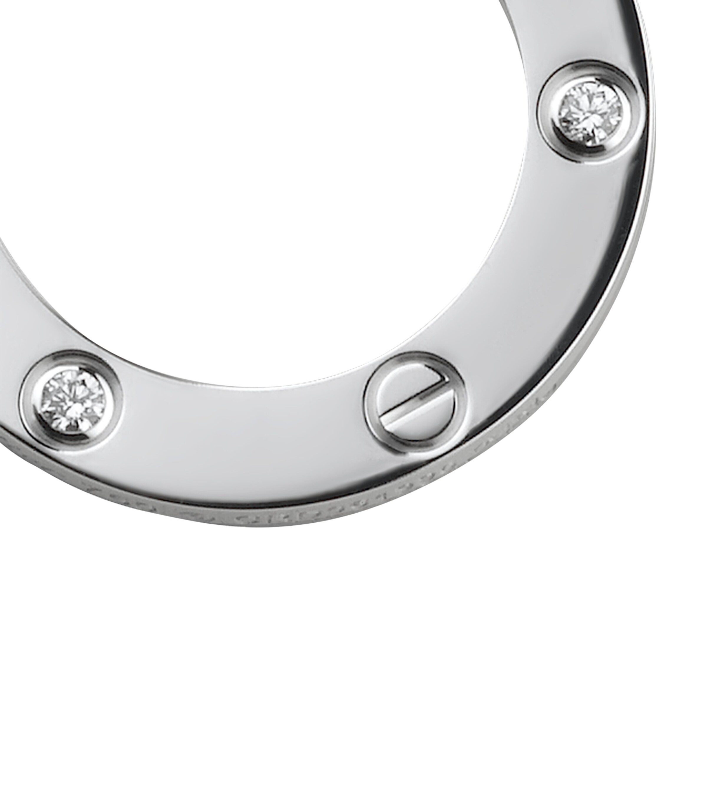 Cartier White Gold and Diamond Love Necklace White Gold Image 9