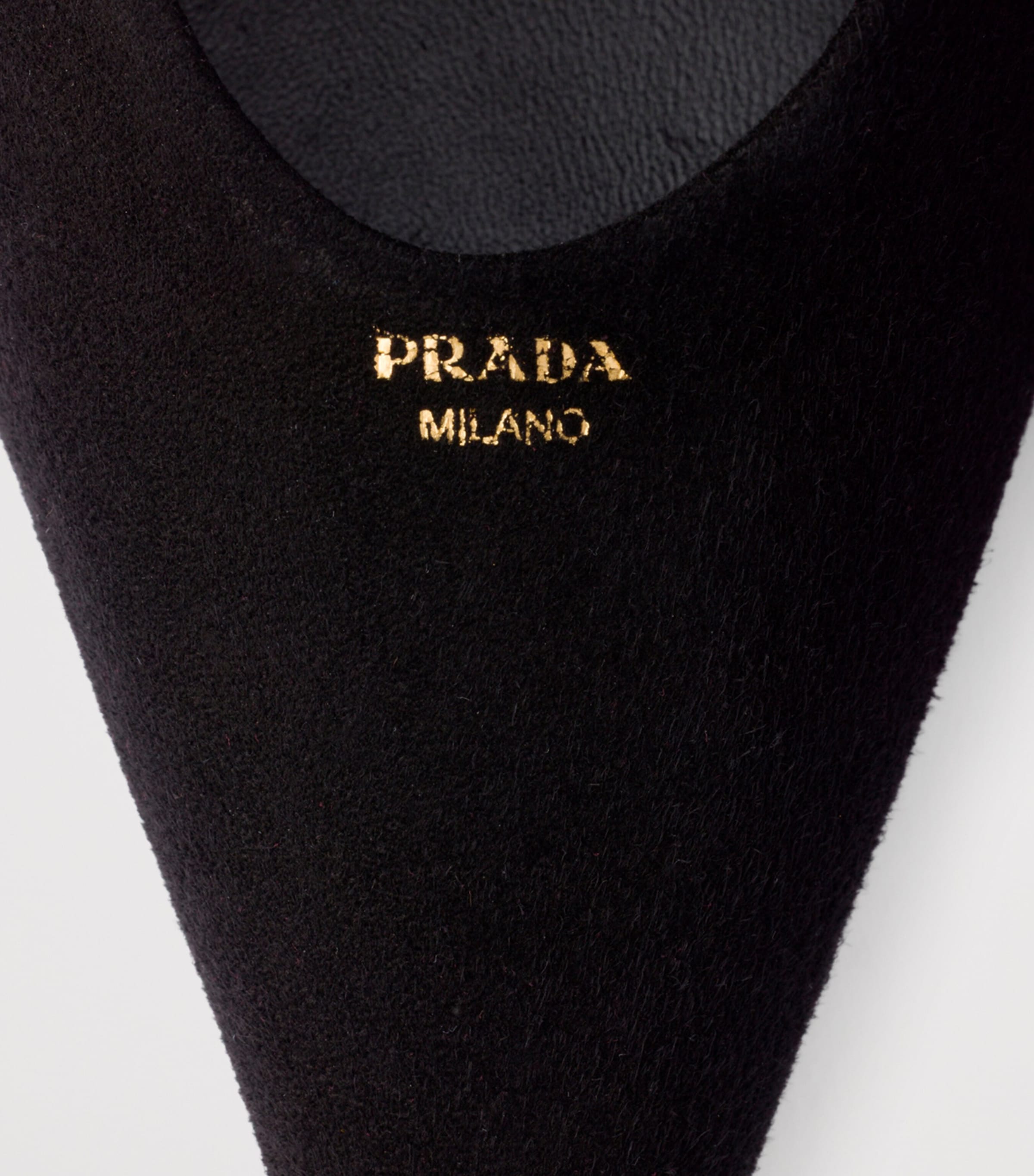 Prada Suede Logo Pumps 90 Black Image 6
