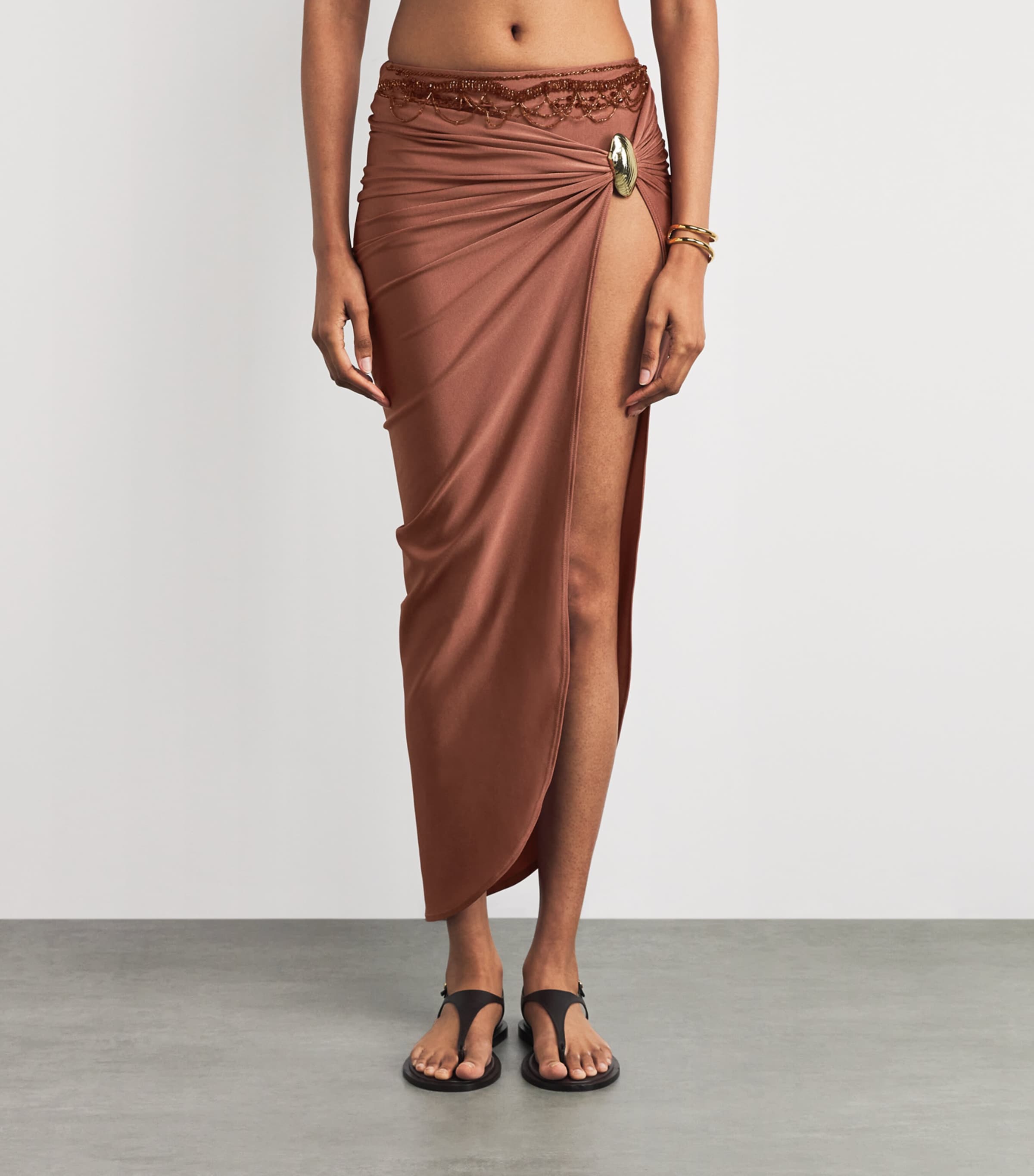 Golden Dune Maxi Beach Skirt COPPER Image 3