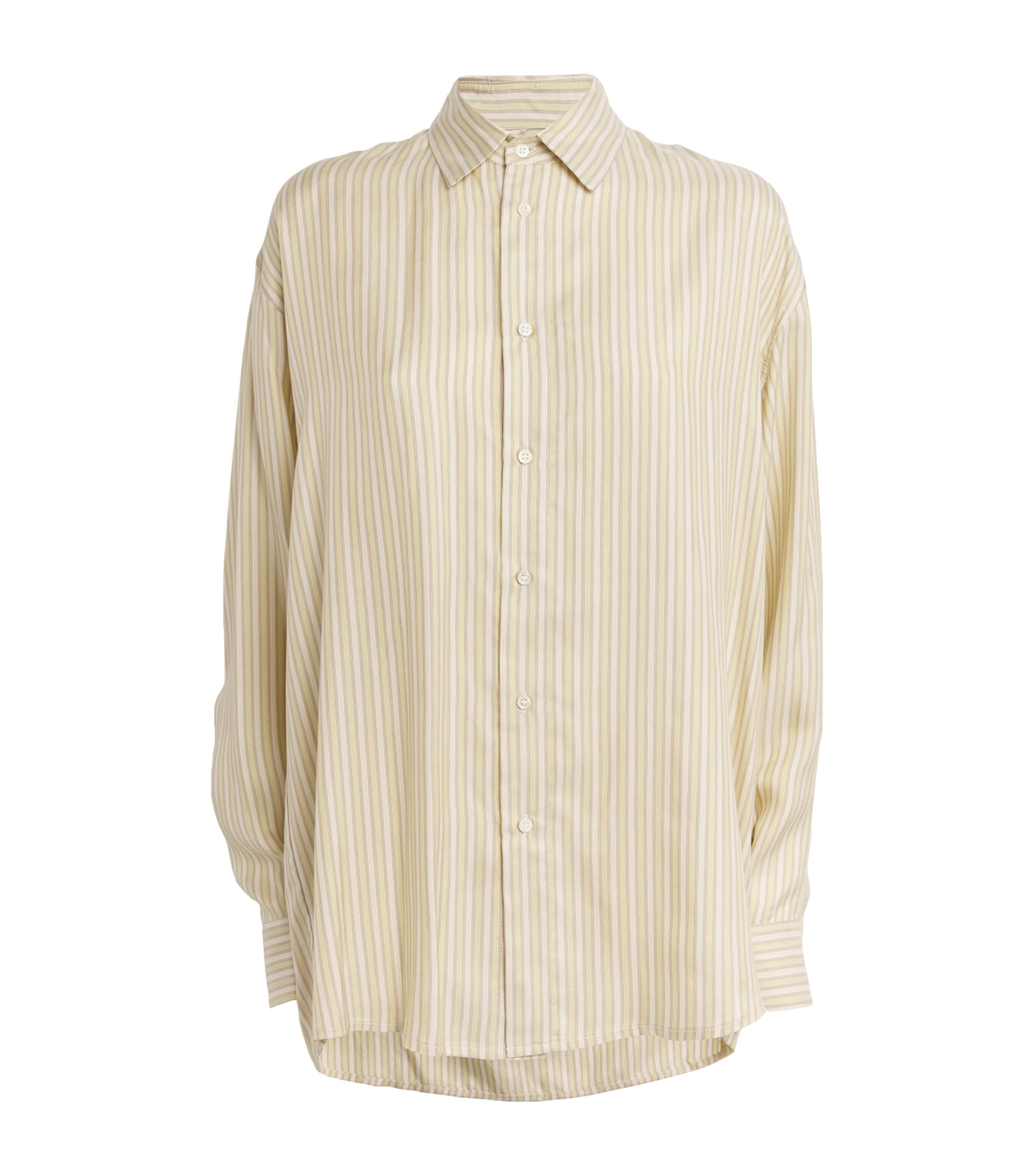 LE KASHA SILK OVERSIZED STRIPED SHIRT 