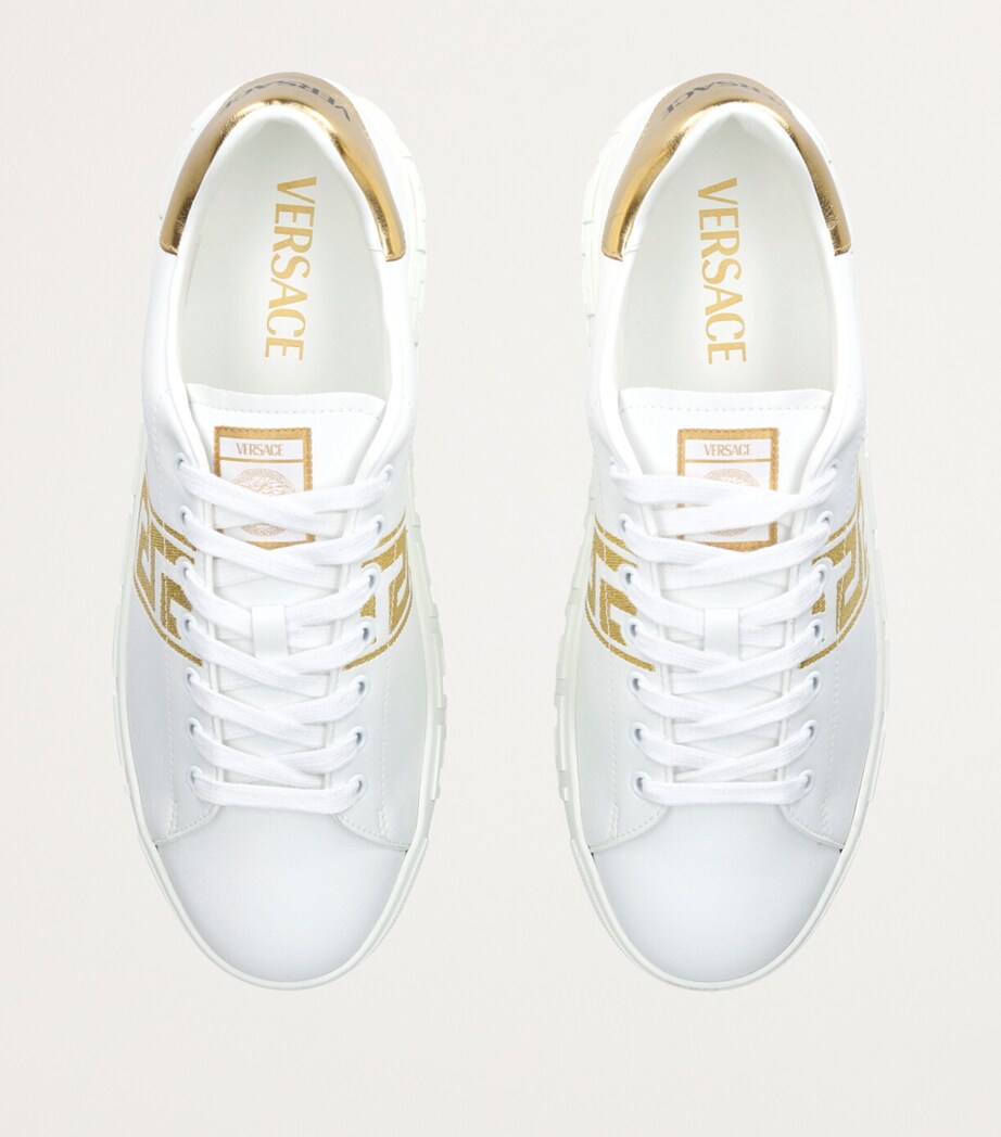 Leather Greca Sneakers WHITE/OTH Image 4