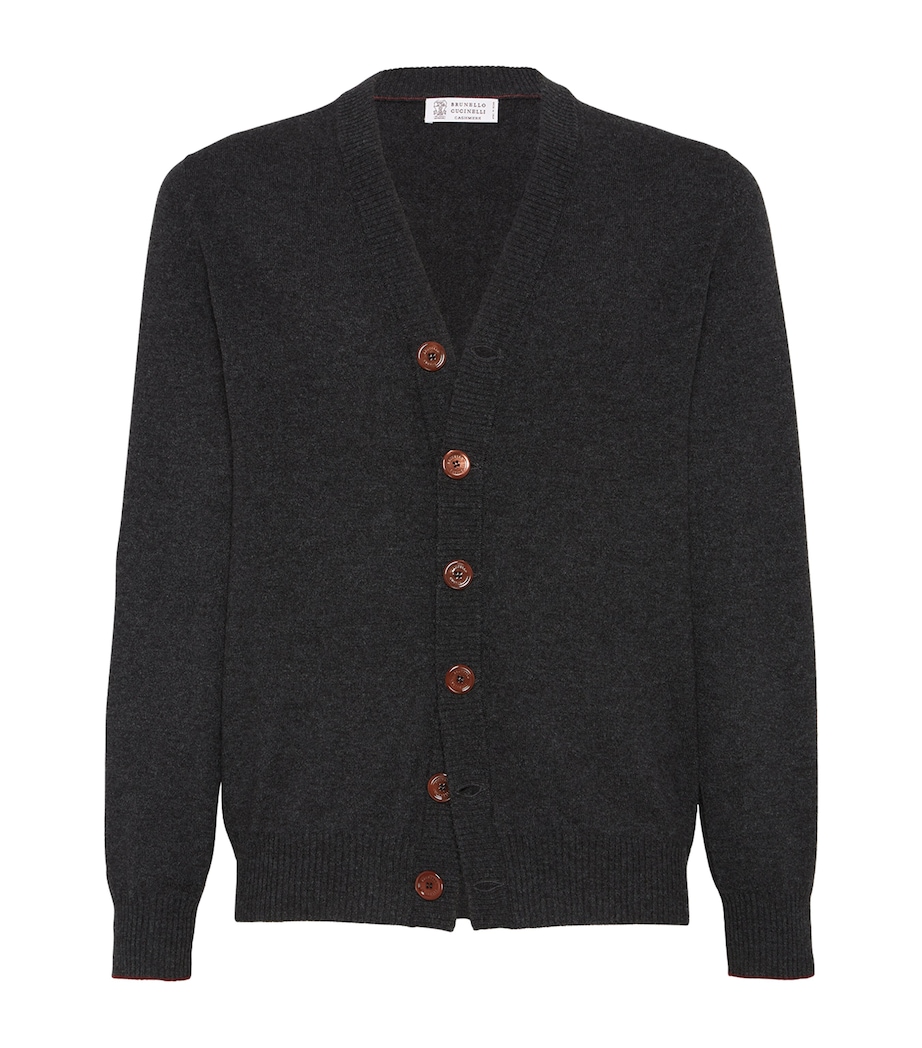 Cashmere Rib-Knit Cardigan CYO27 Image 1