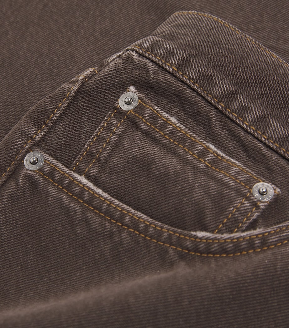 Garment-Dyed Loose Jeans VINTAGE BROWN 170 Image 5