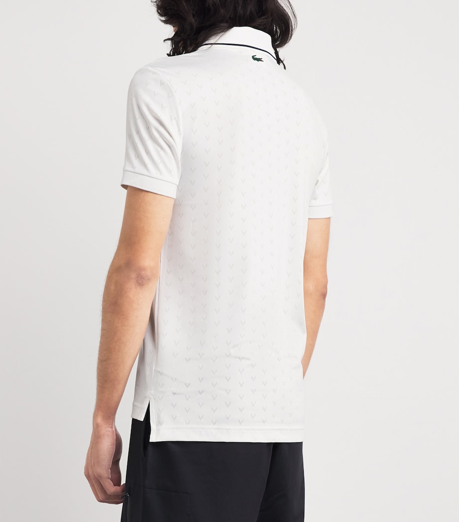 Lacoste Mens Tennis Heritage Ultra-Dry Stretch Polo Shirt White Image 4