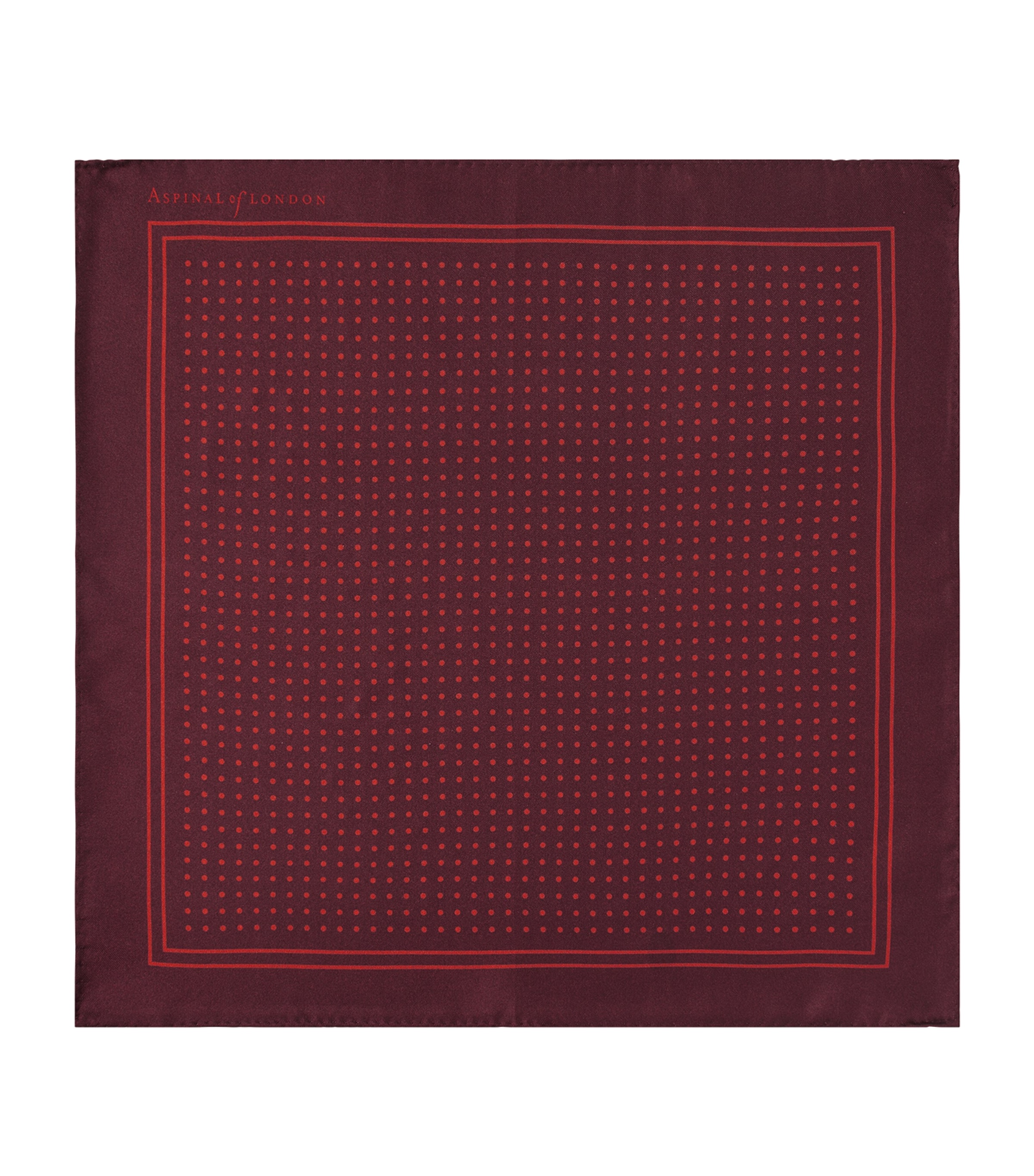 Aspinal Of London Silk Handkerchief Cherry Image 1