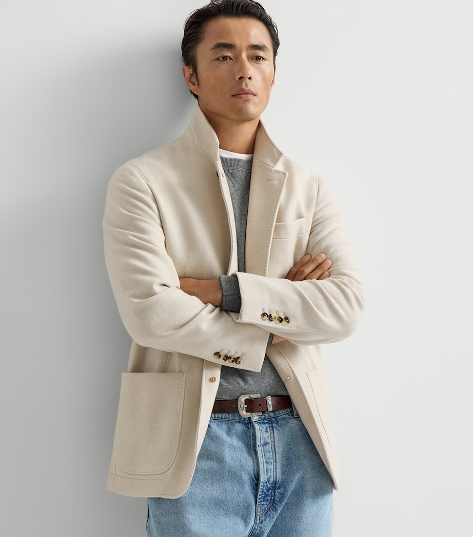 Brunello Cucinelli Mens Cashmere Water-Resistant Coat Image 4