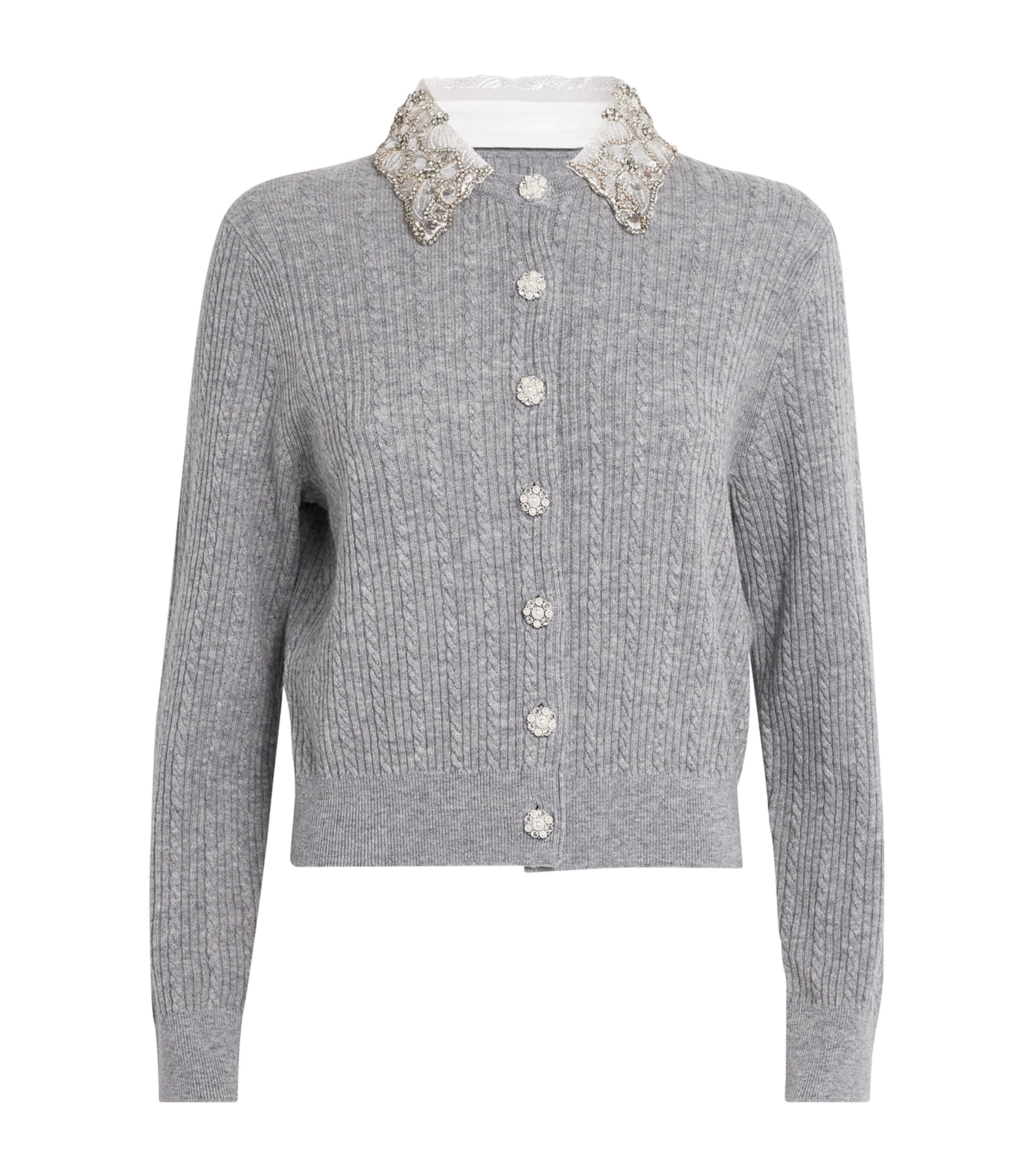 Maje Wool-cashmere Adaptable Cardigan In Black