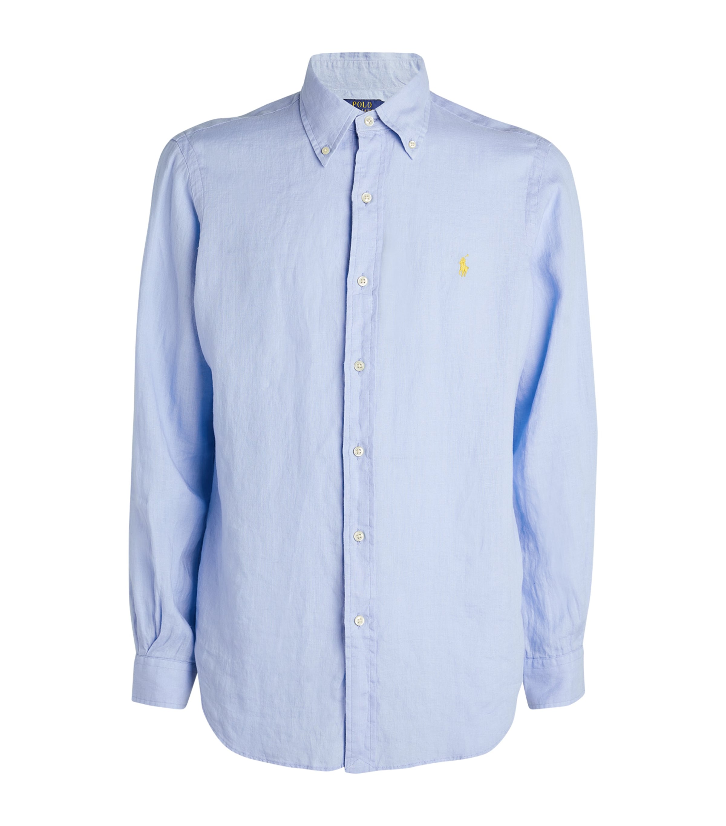 Polo Ralph Lauren Linen Polo Pony Shirt In Blue