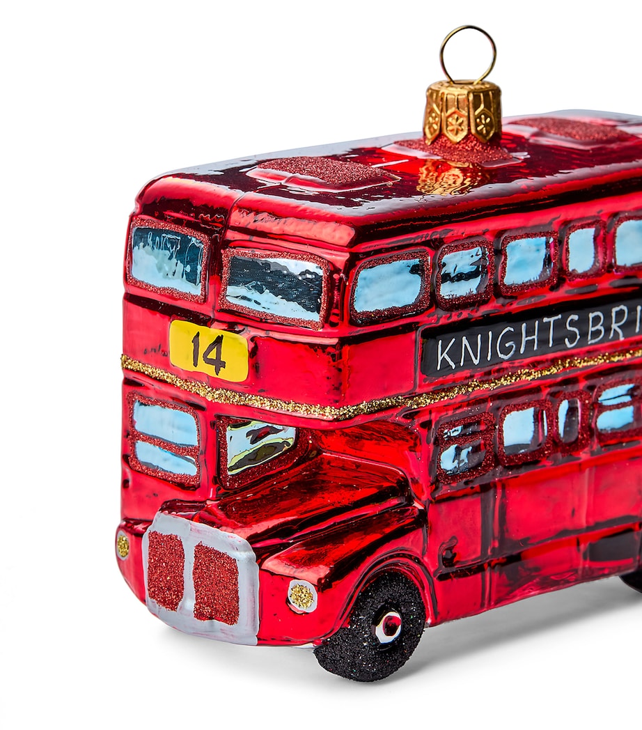Glass London Bus Tree Decoration MULTI Image 2