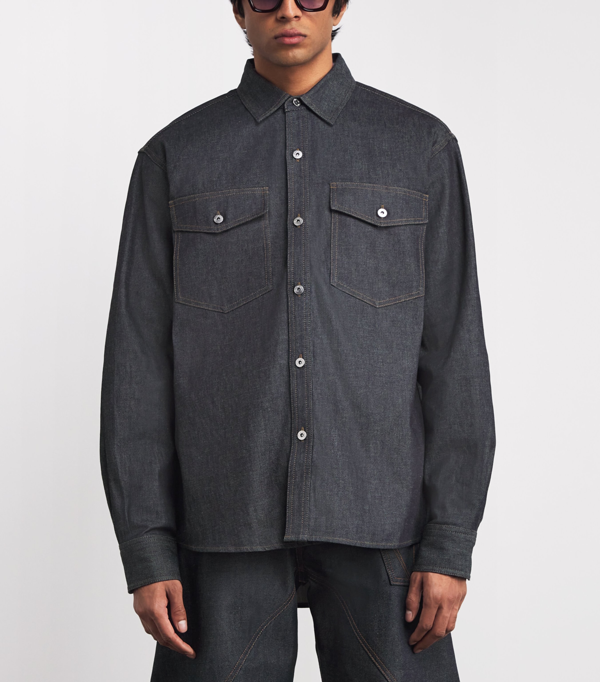 Denim Oversized Overshirt INDIGO 870 Image 3
