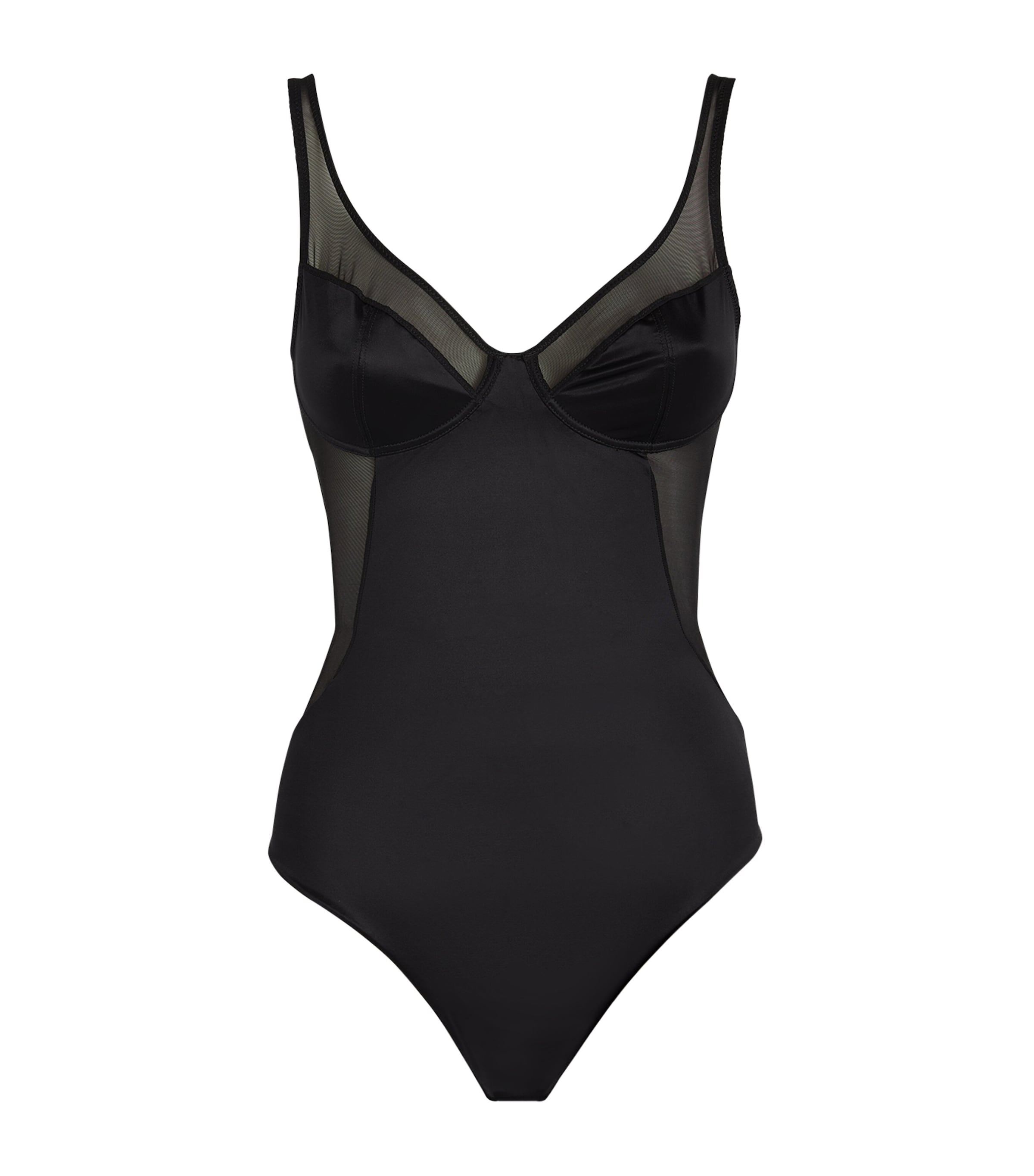 SPANX SHAPING SATIN THONG BODYSUIT - MEDIUM CONTROL 