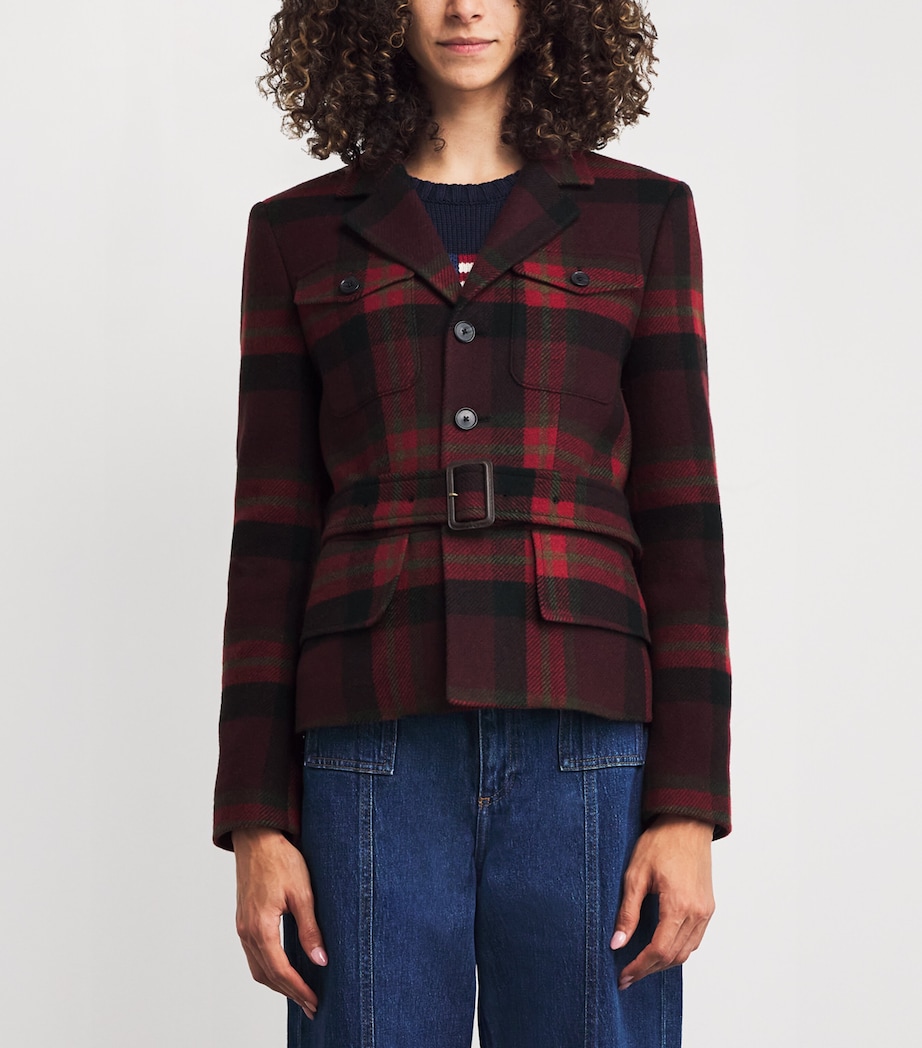 Wool-Blend Check Jacket 1967 RED MULTI PLAID Image 3
