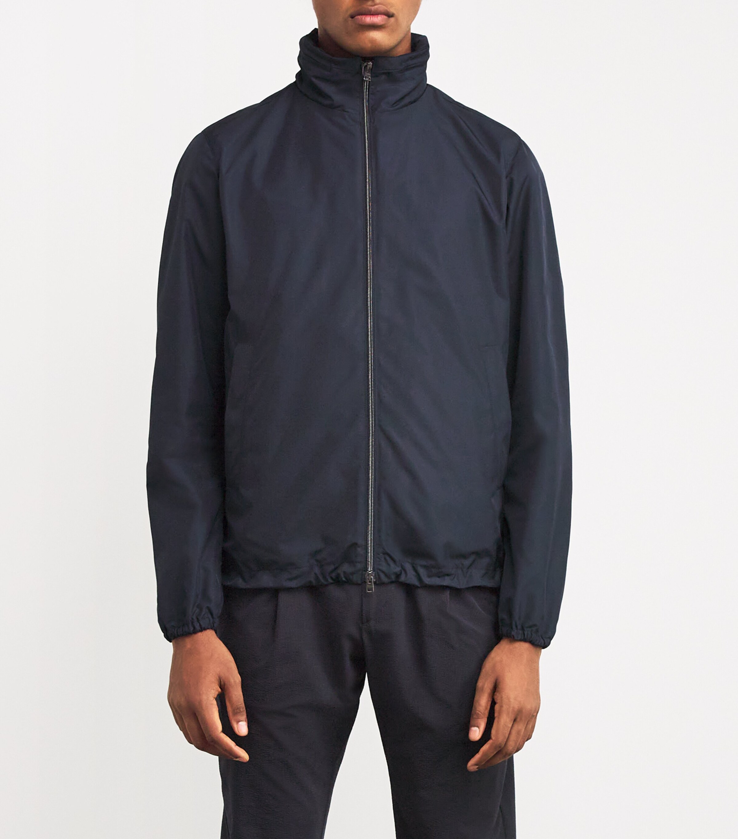 Windproof Short Zip-Up Jacket 9200BLU NAVY Image 3
