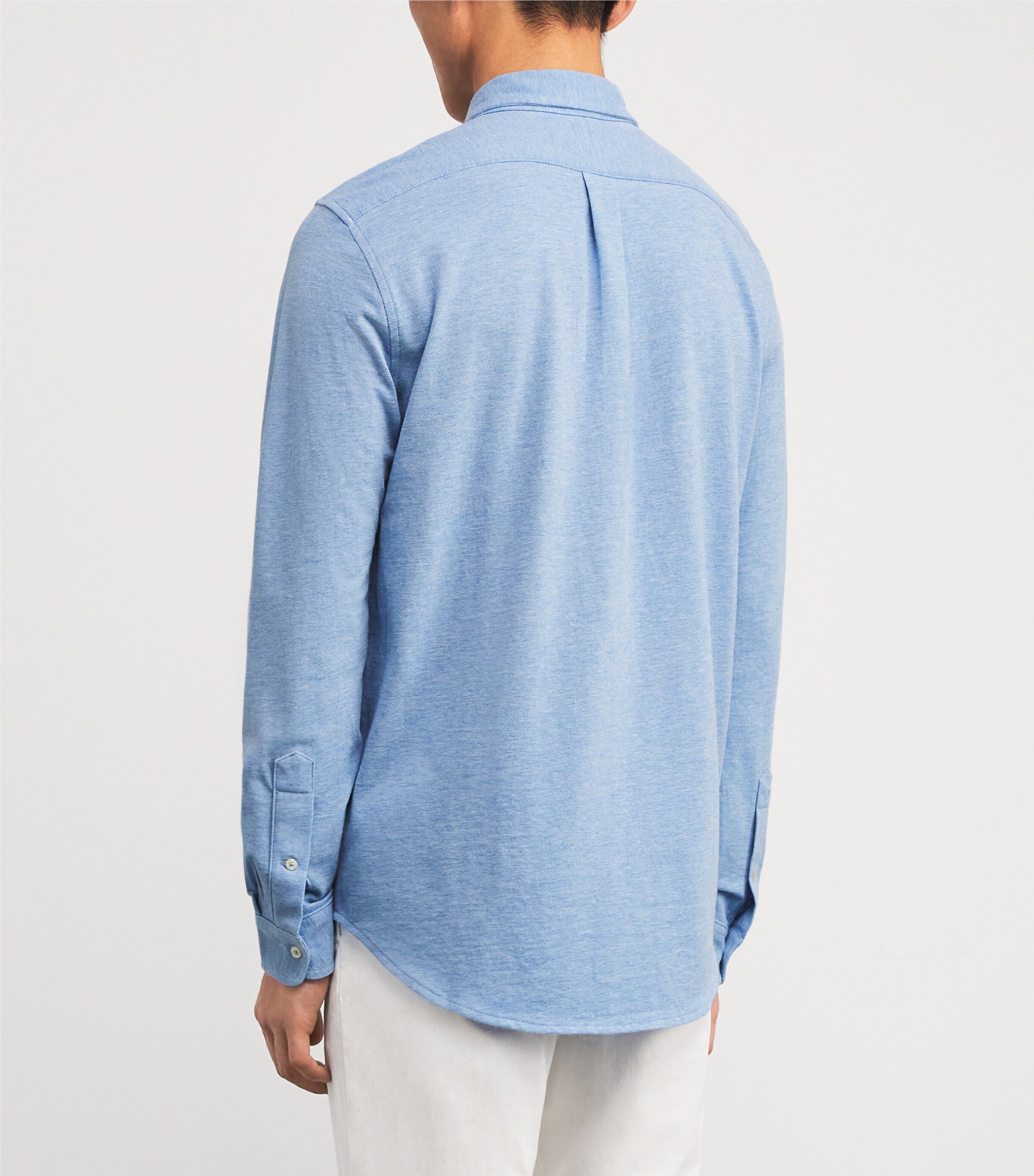 Cotton Featherweight Mesh Shirt BLUE Image 4