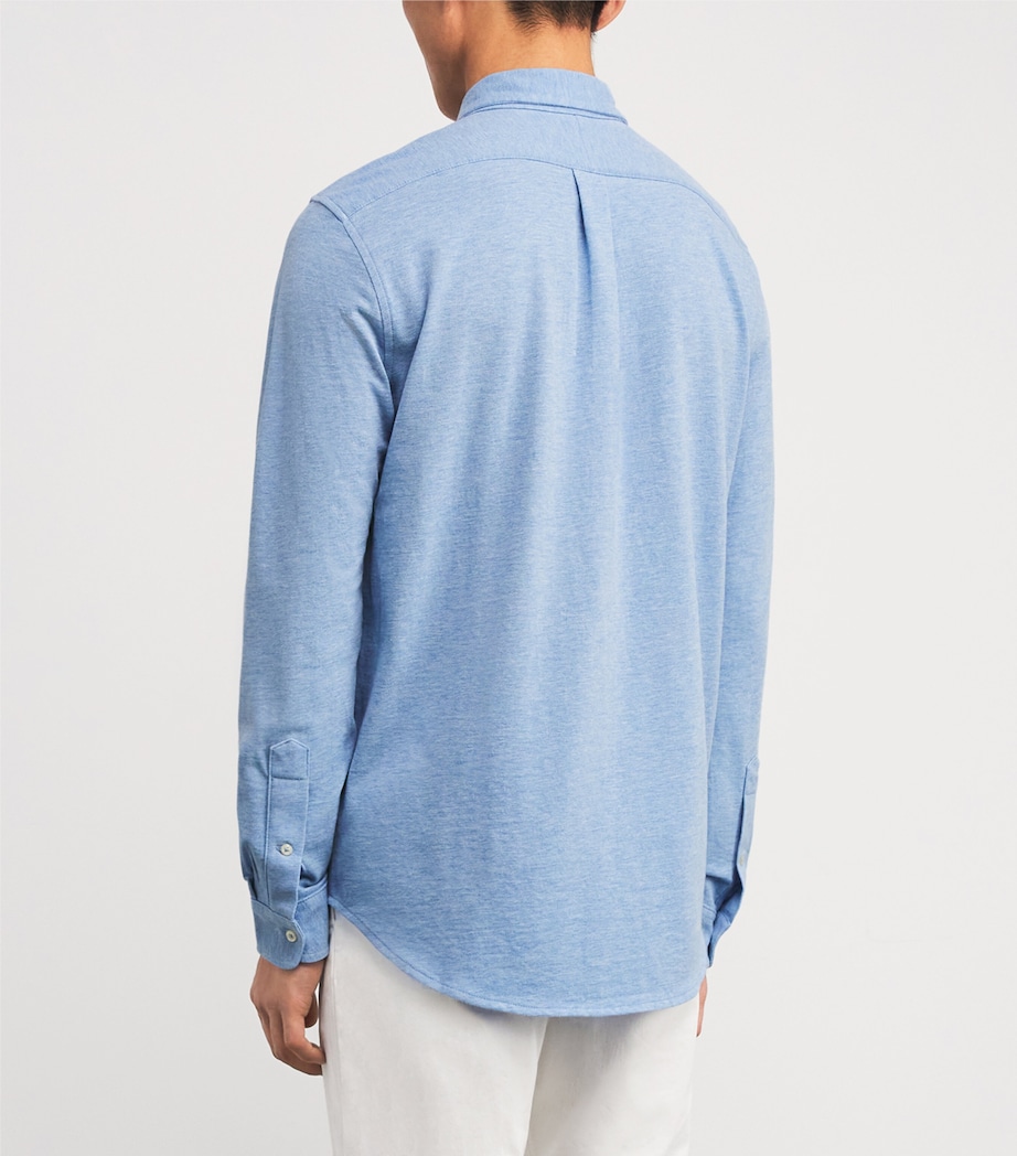 Cotton Featherweight Mesh Shirt BLUE Image 4