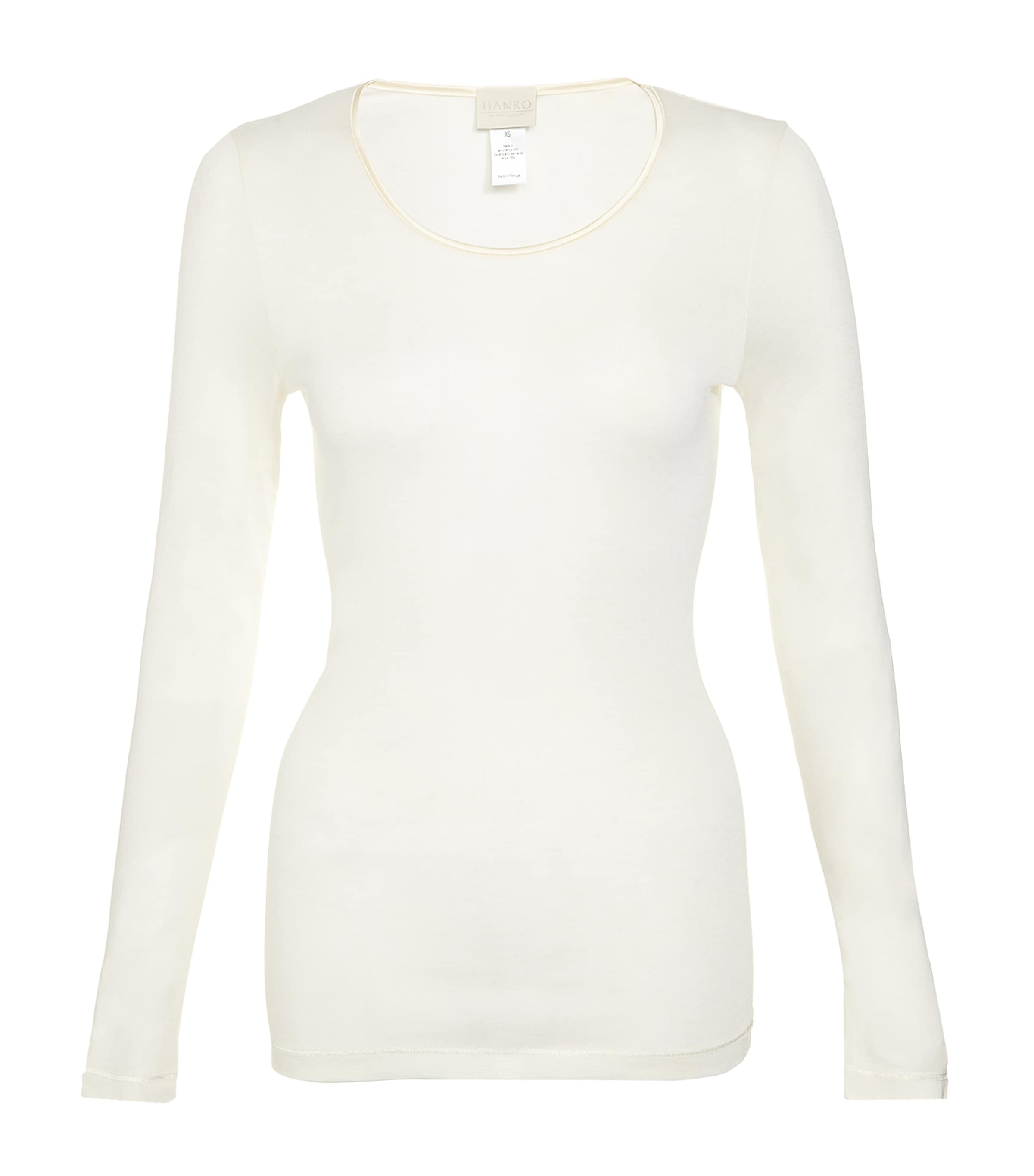 HANRO PURE SILK LONG SLEEVE TOP