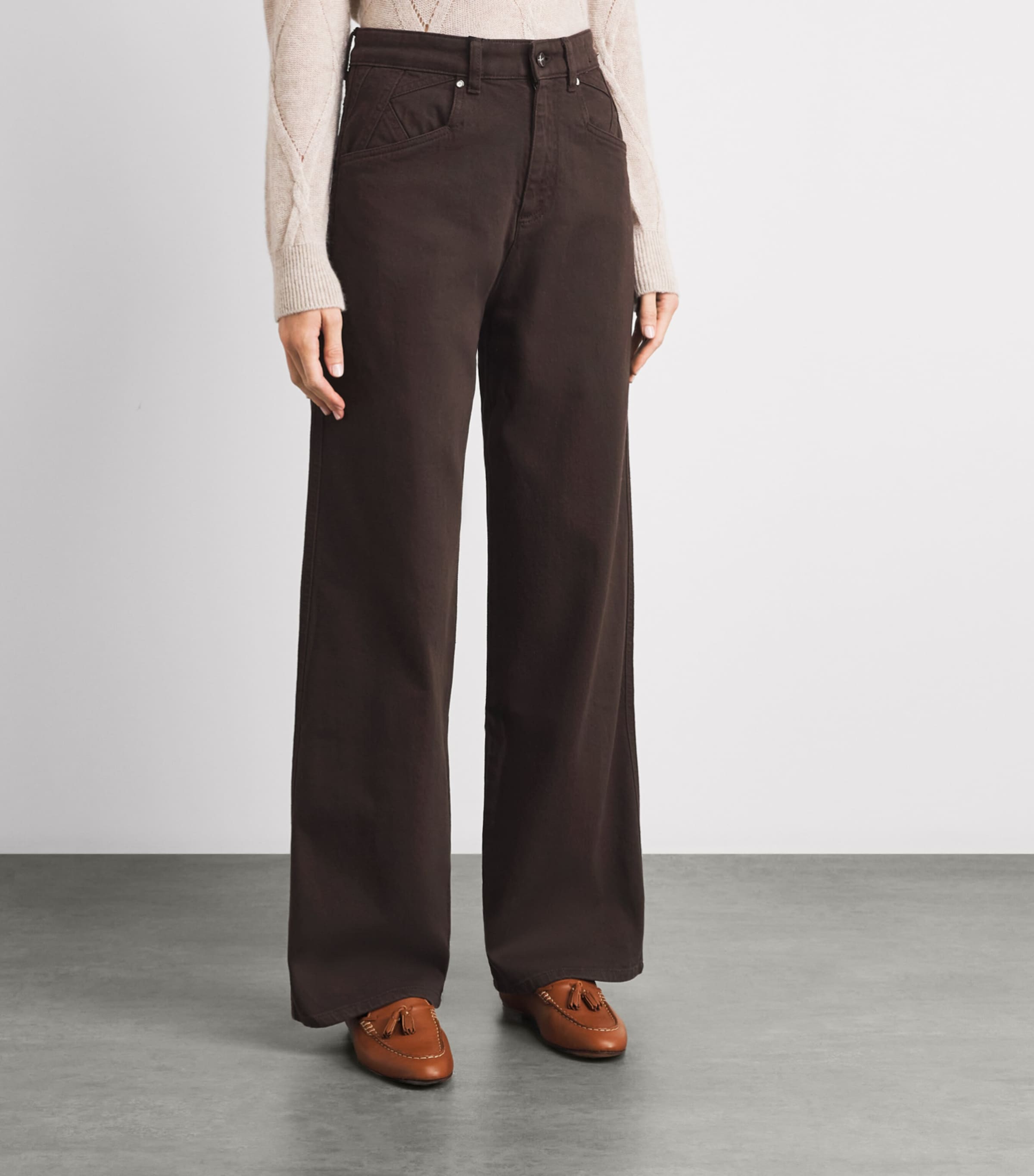 Kiton Womens Straight Jeans Brown Image 4