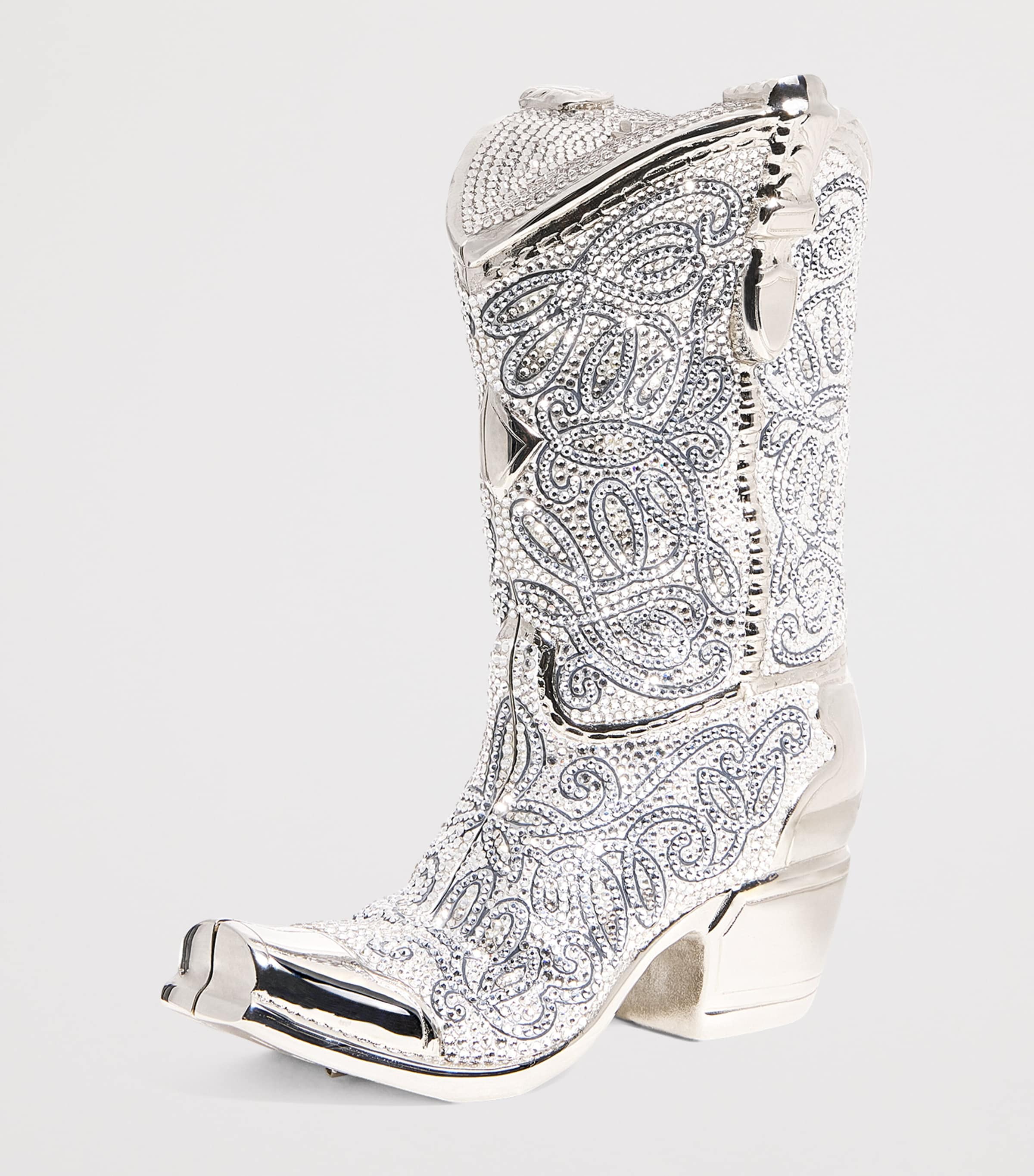 Crystal Cowboy Boot Austin Clutch Bag SRHMT RHINE MULTI Image 3
