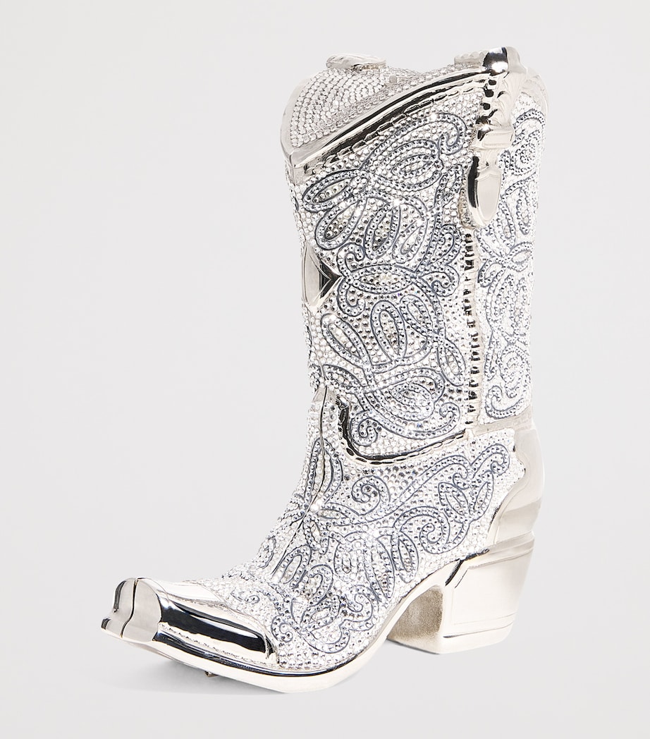 Crystal Cowboy Boot Austin Clutch Bag SRHMT RHINE MULTI Image 3