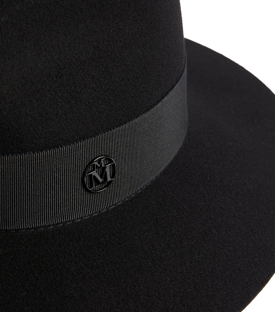 Maison Michel Wool Felt Henrietta Hat Black Image 4