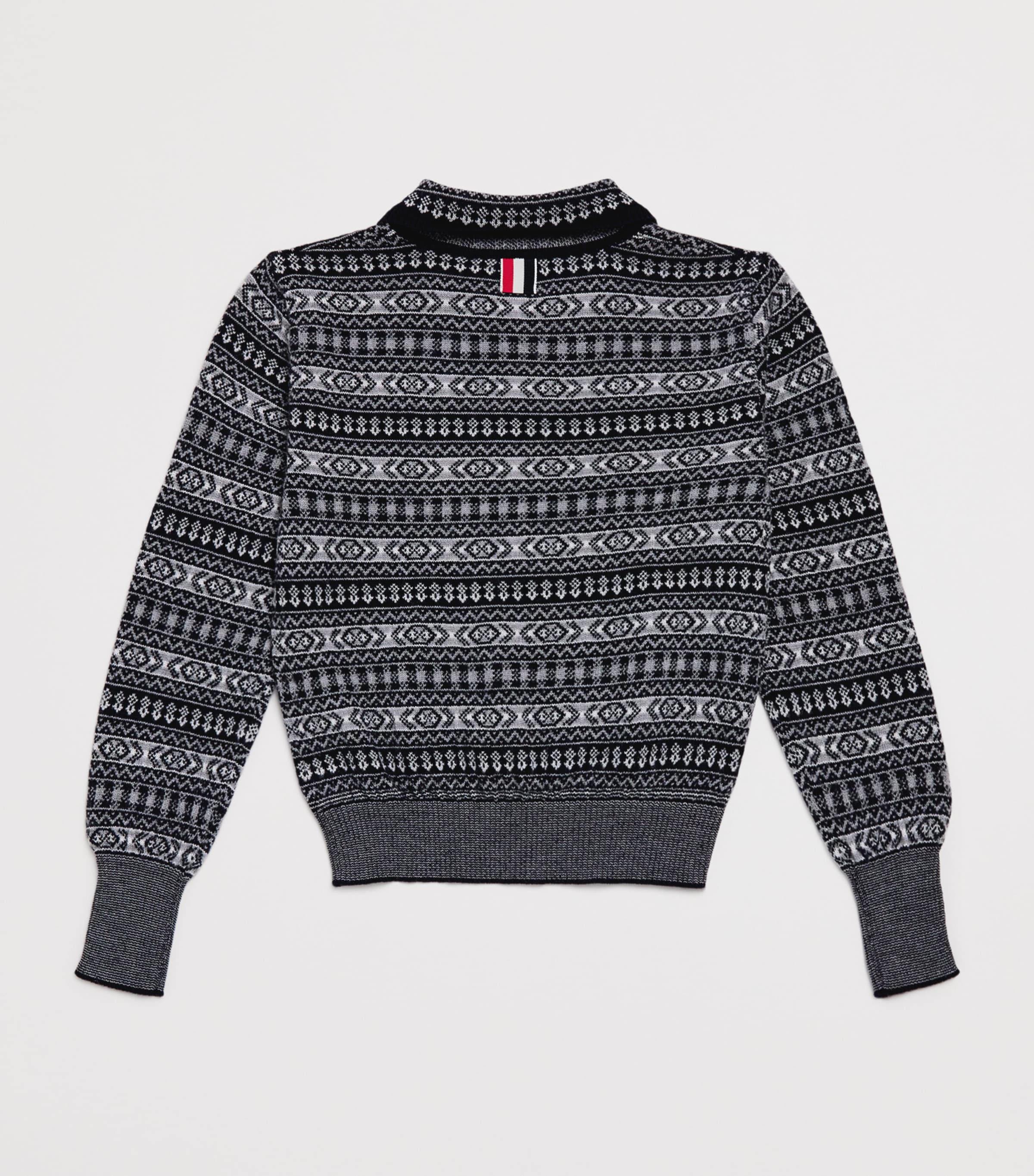 Thom Browne Kids Wool Fair Isle Sweater (2-12 Years) Navy Image 2