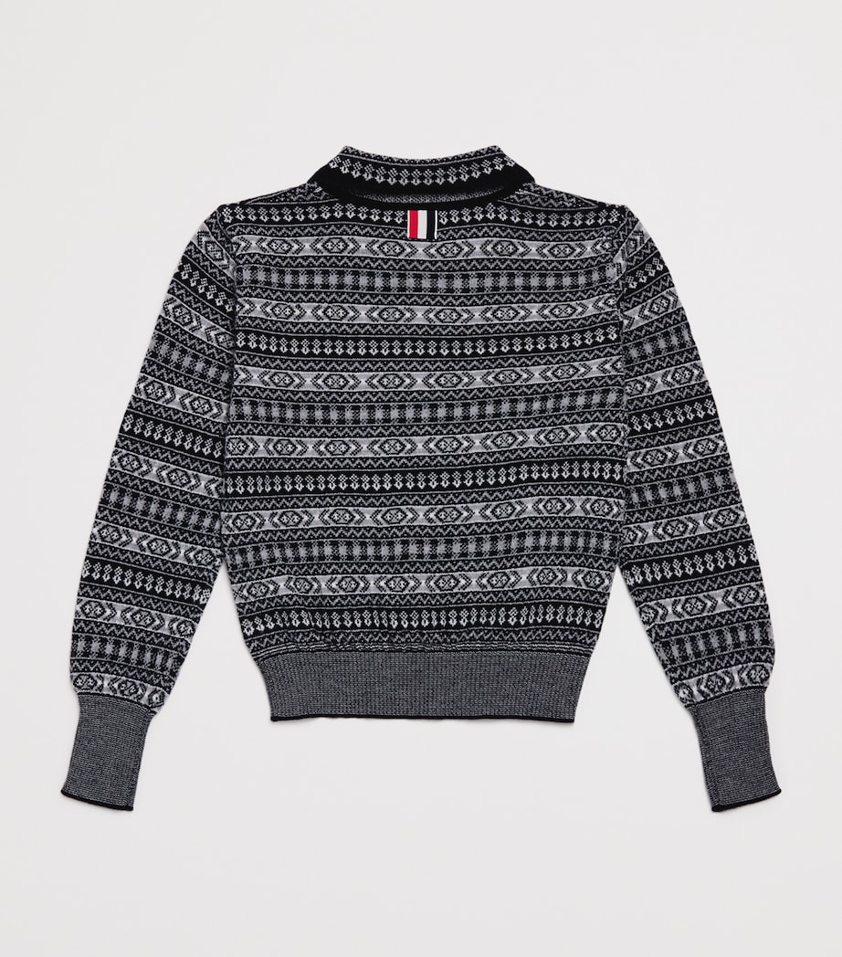 Wool Fair Isle Sweater (2-12 Years) NAVY Image 2