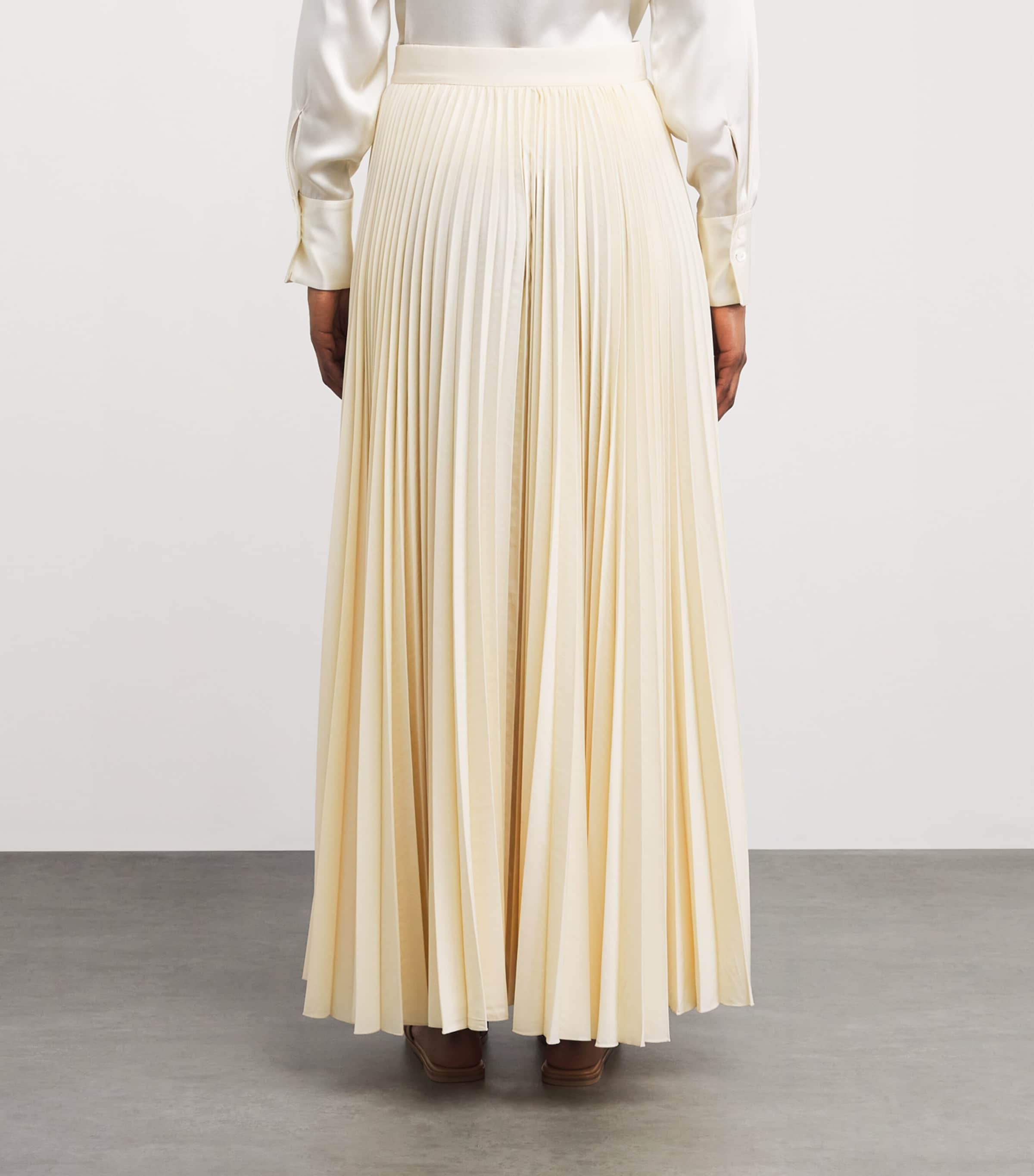 Eleventy Womens Pleated Maxi Skirt Sabbia Image 5