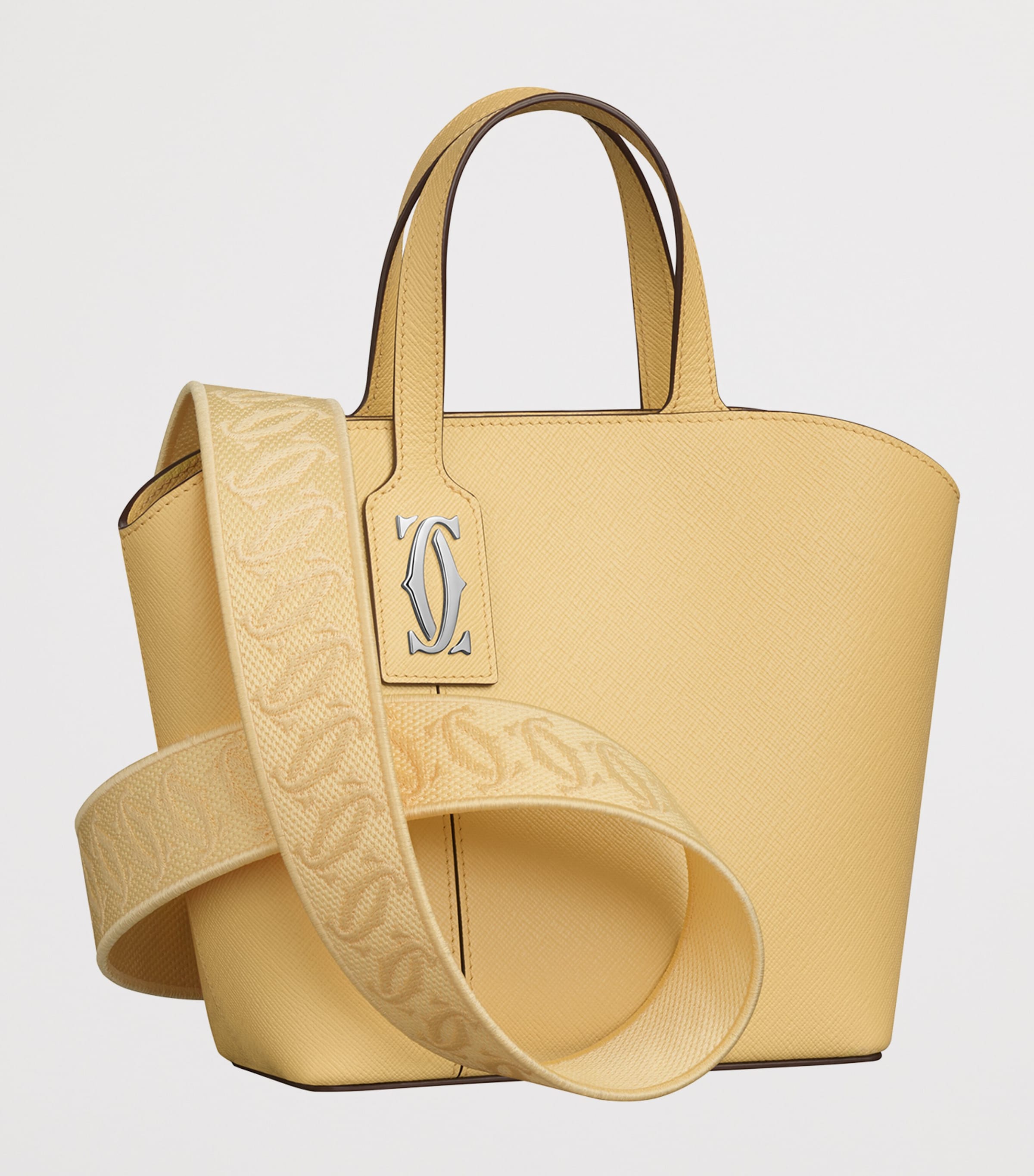 Mini Leather C de Cartier Tote Bag YELLOW MIMOSA Image 5