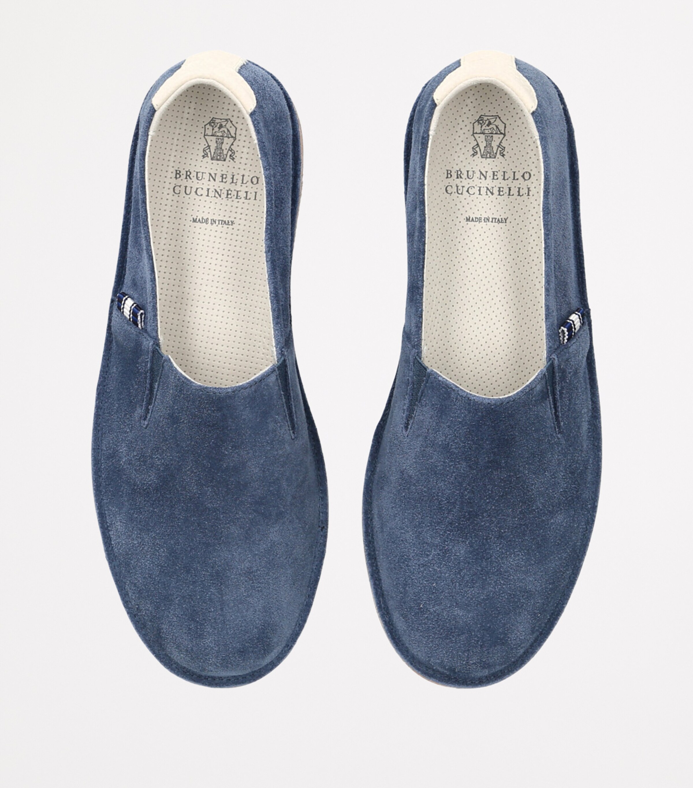 Brunello Cucinelli Kids Suede Loafers Blue Image 4