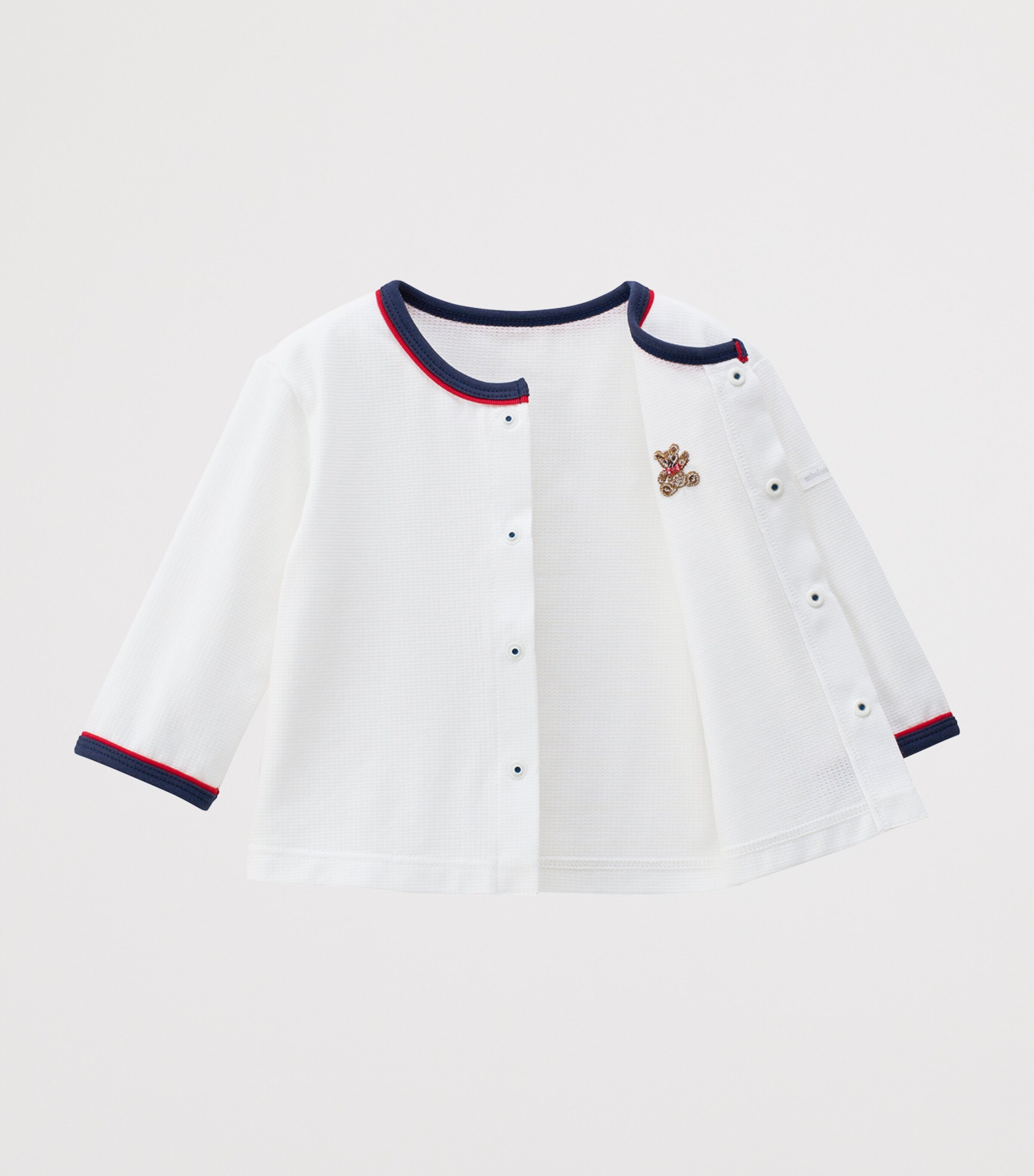 Miki House Cotton Embroidered Teddy Cardigan (3-12 Months) Image 2