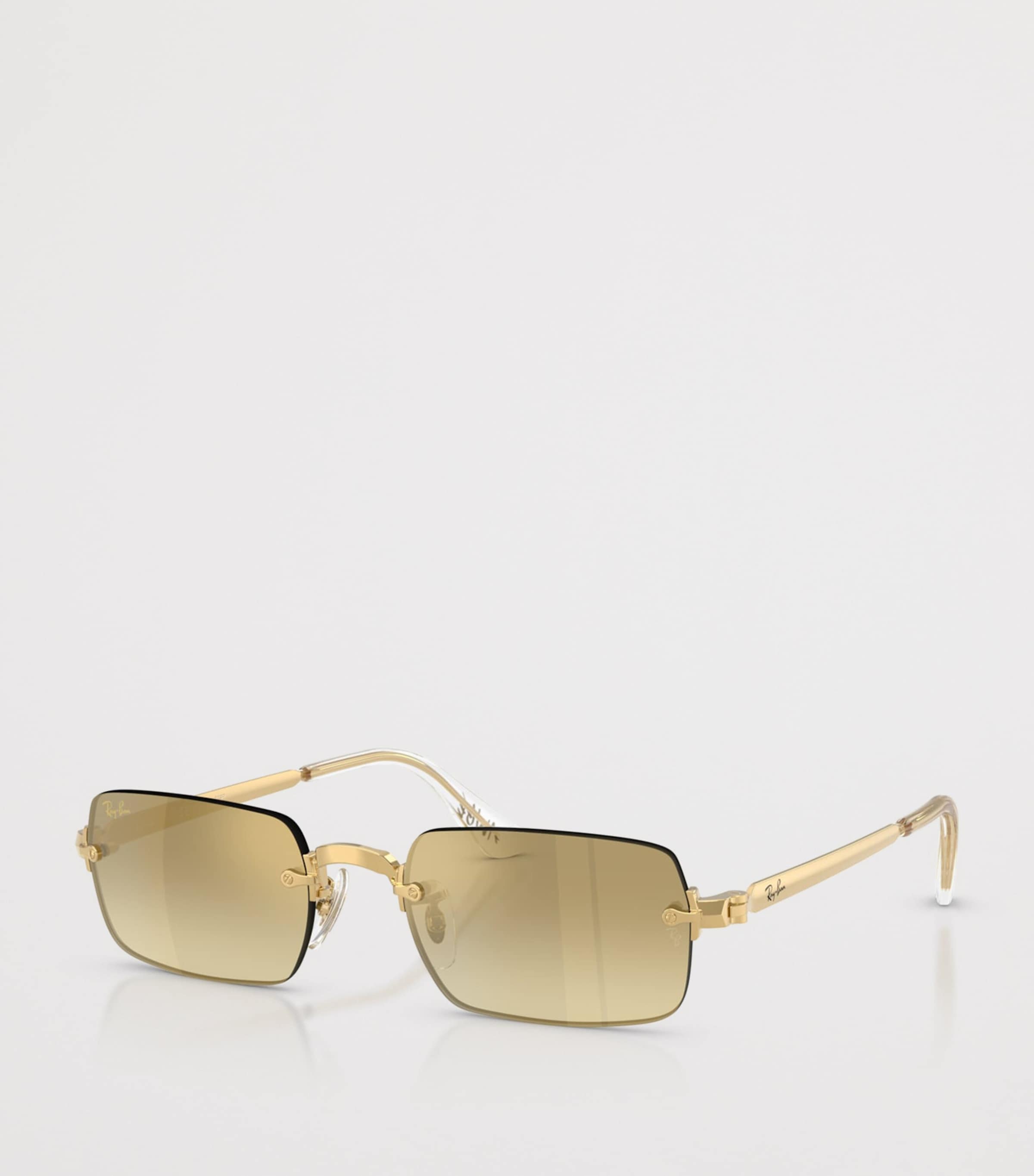 Ray-Ban By A$AP Rocky Rectangle Sunglasses Gold Image 2