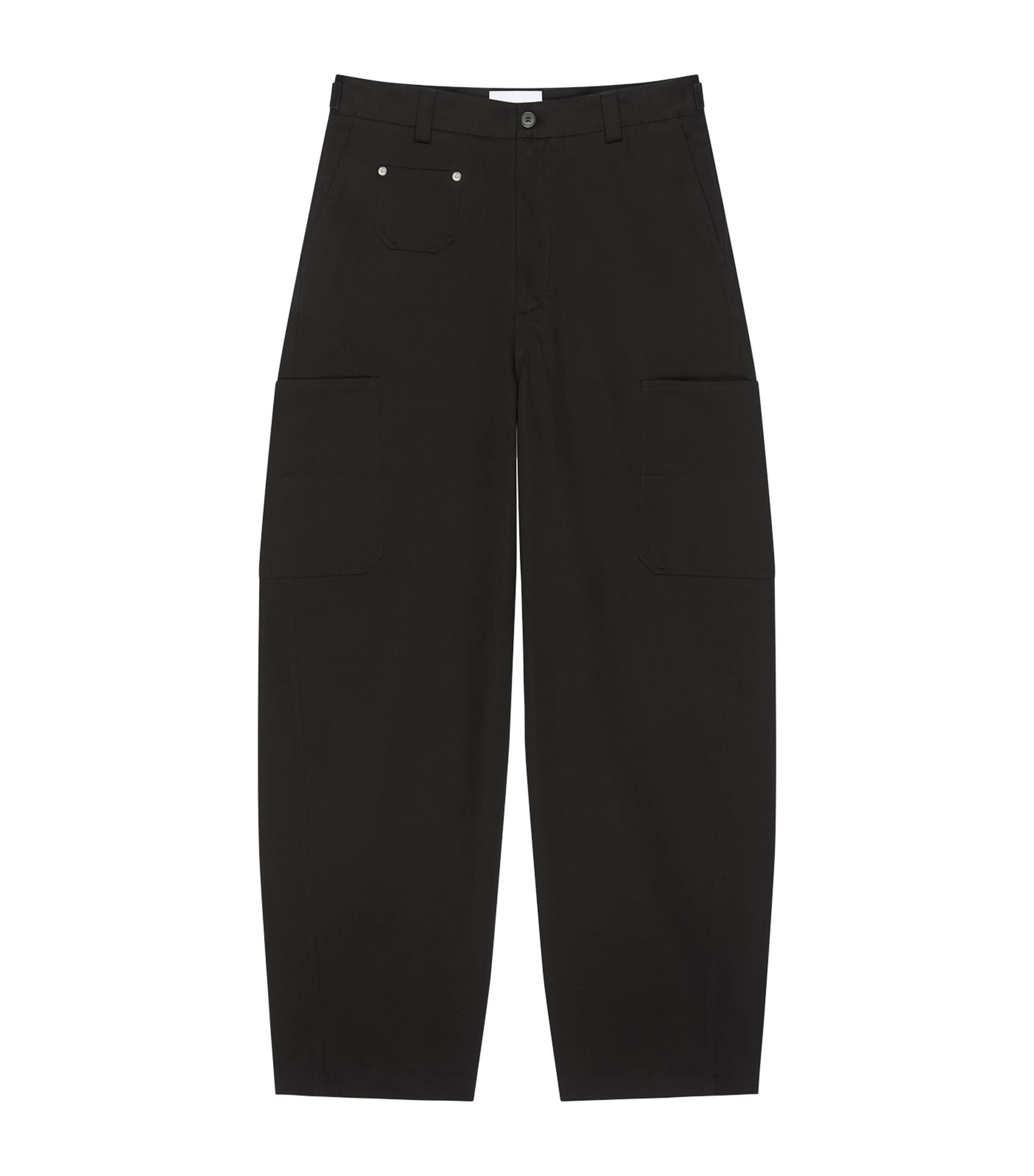 Givenchy Mens Cotton Couture Seam Trousers Black Image 1