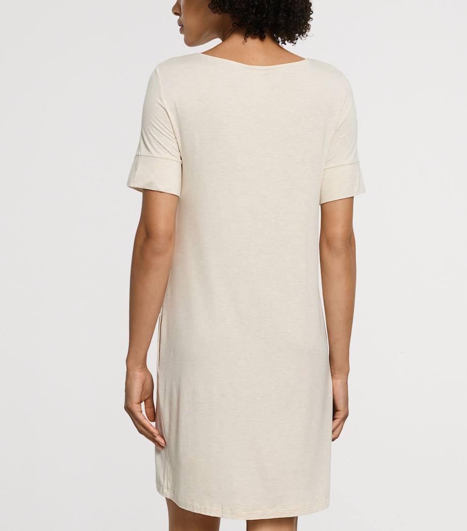 Hanro Womens Natural Elegance Nightdress Summer Sand Melange Image 3