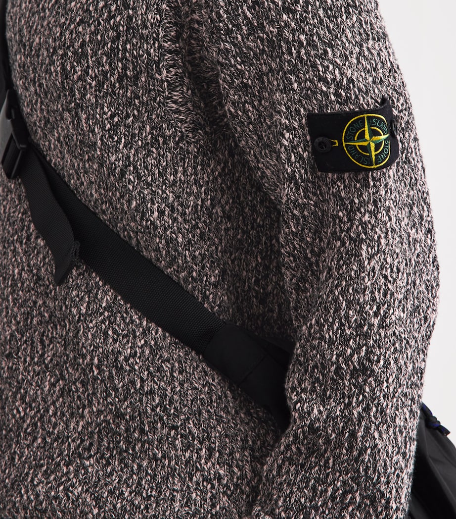Stone Island Mens Cotton Speckled Sweater Image 3