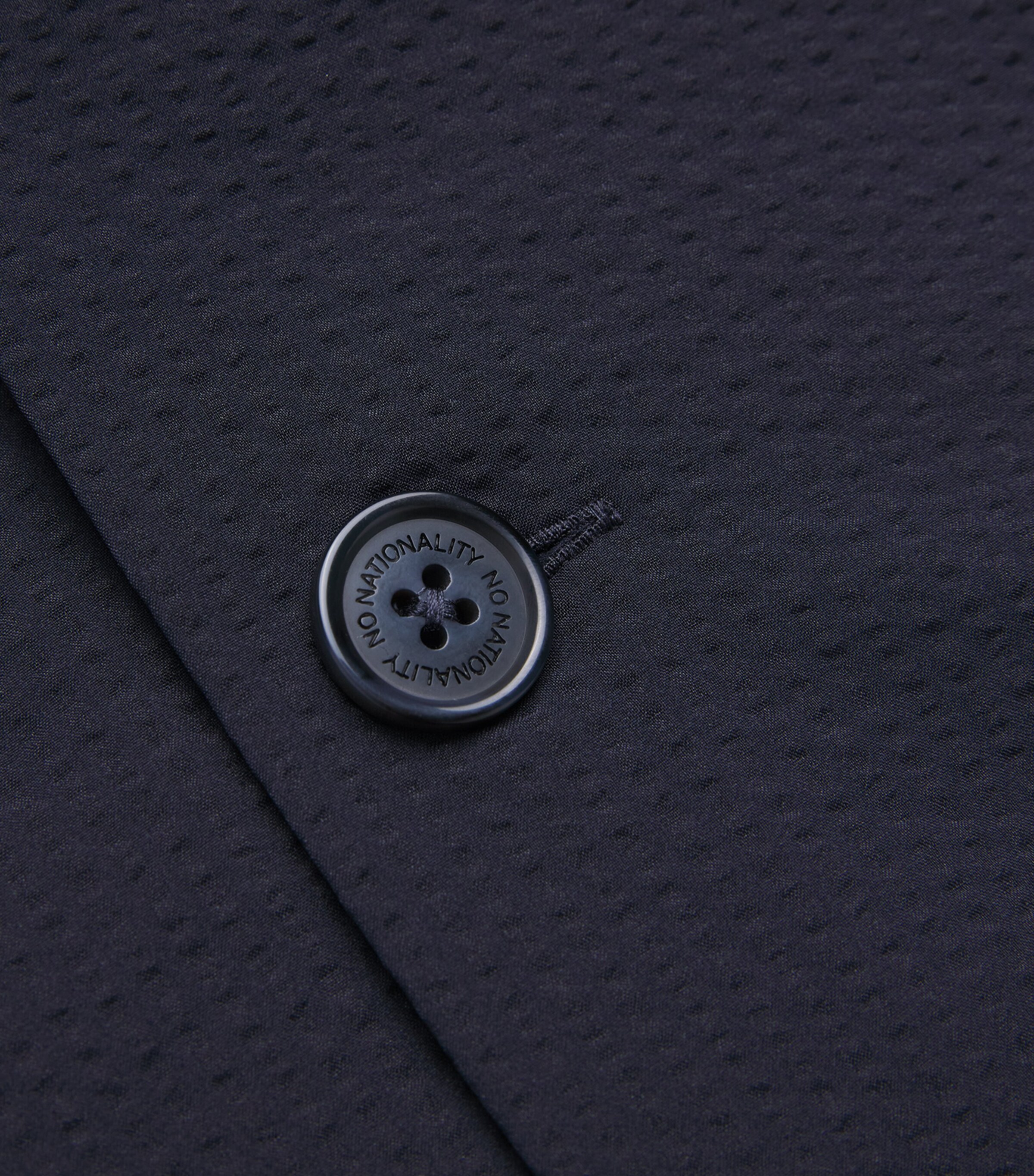 NN07 Mens Seersucker Zander Overshirt Navy Blue Image 5