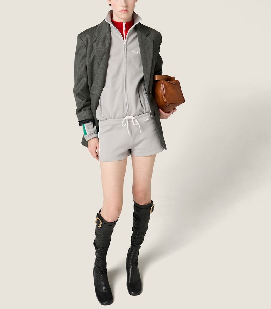 Miu Miu Womens Technical Yarn Shorts Image 4
