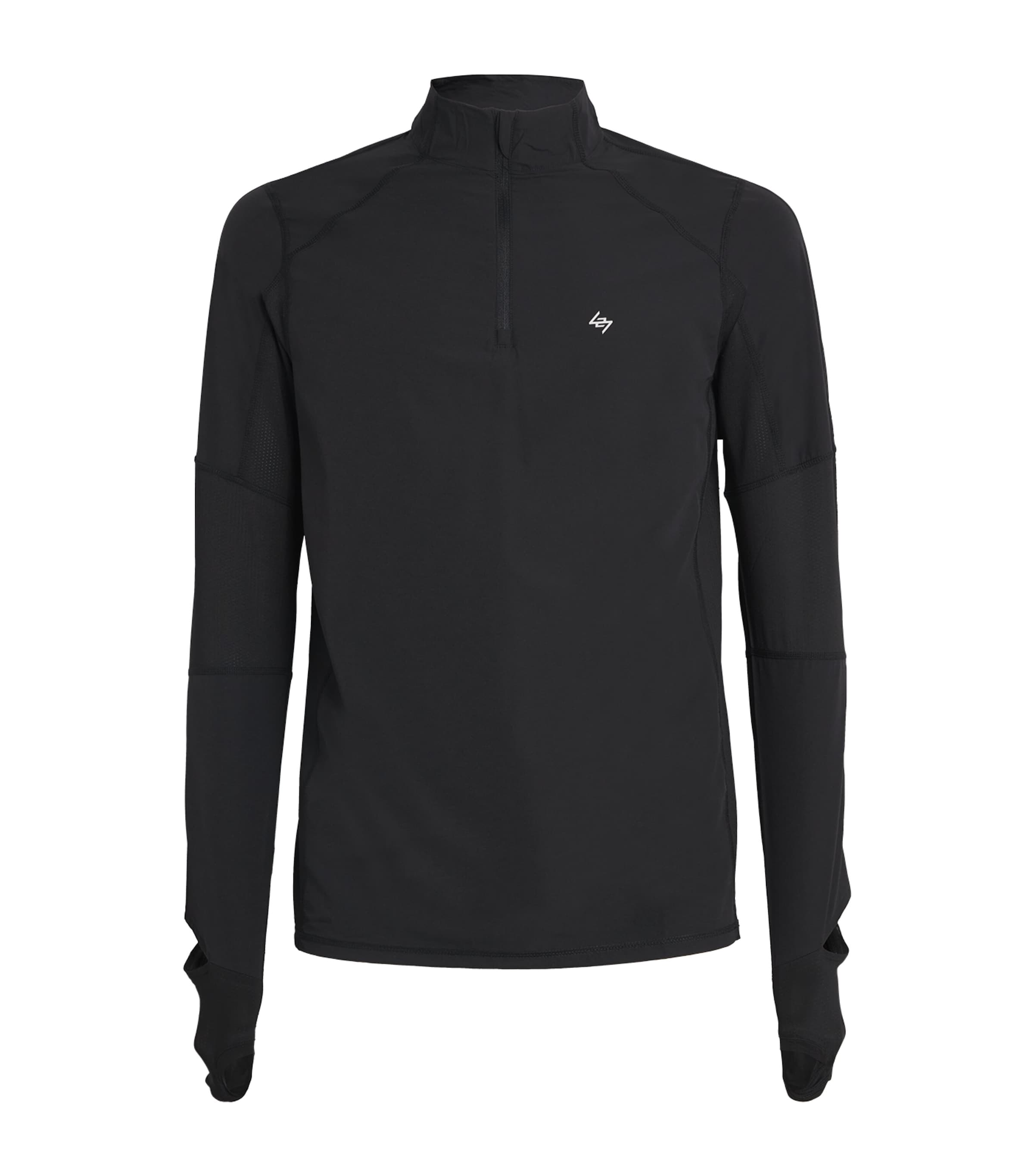 Represent 247 247 Run Quarter-zip Top In Black