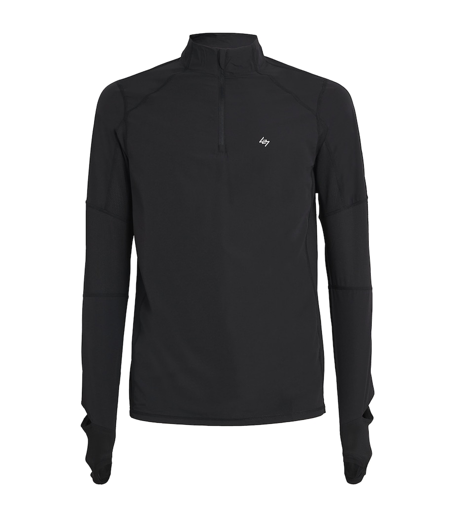 Quarter-Zip Running Top JET BLACK Image 1