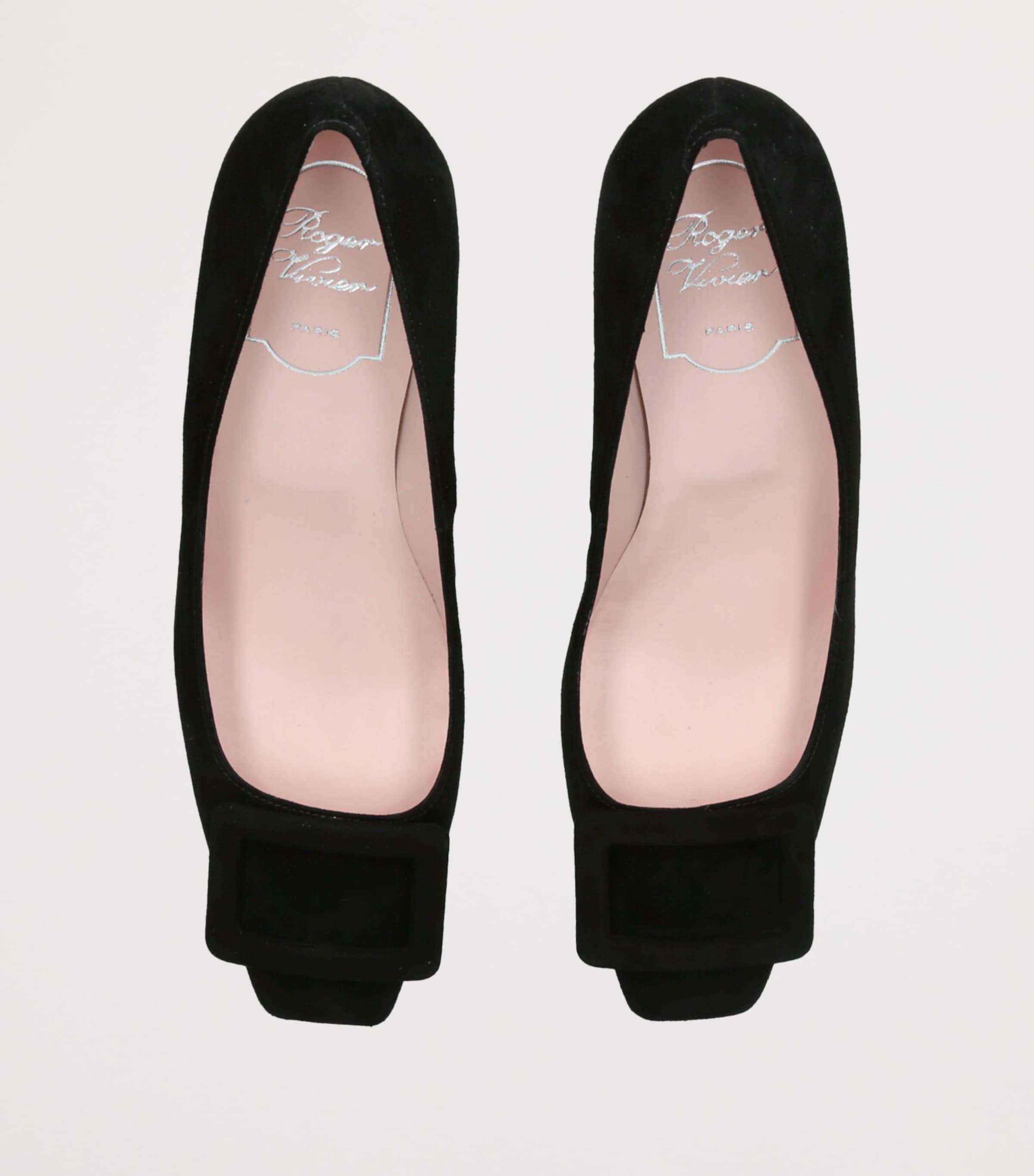 Suede Trompette Pumps 70 BLACK Image 4