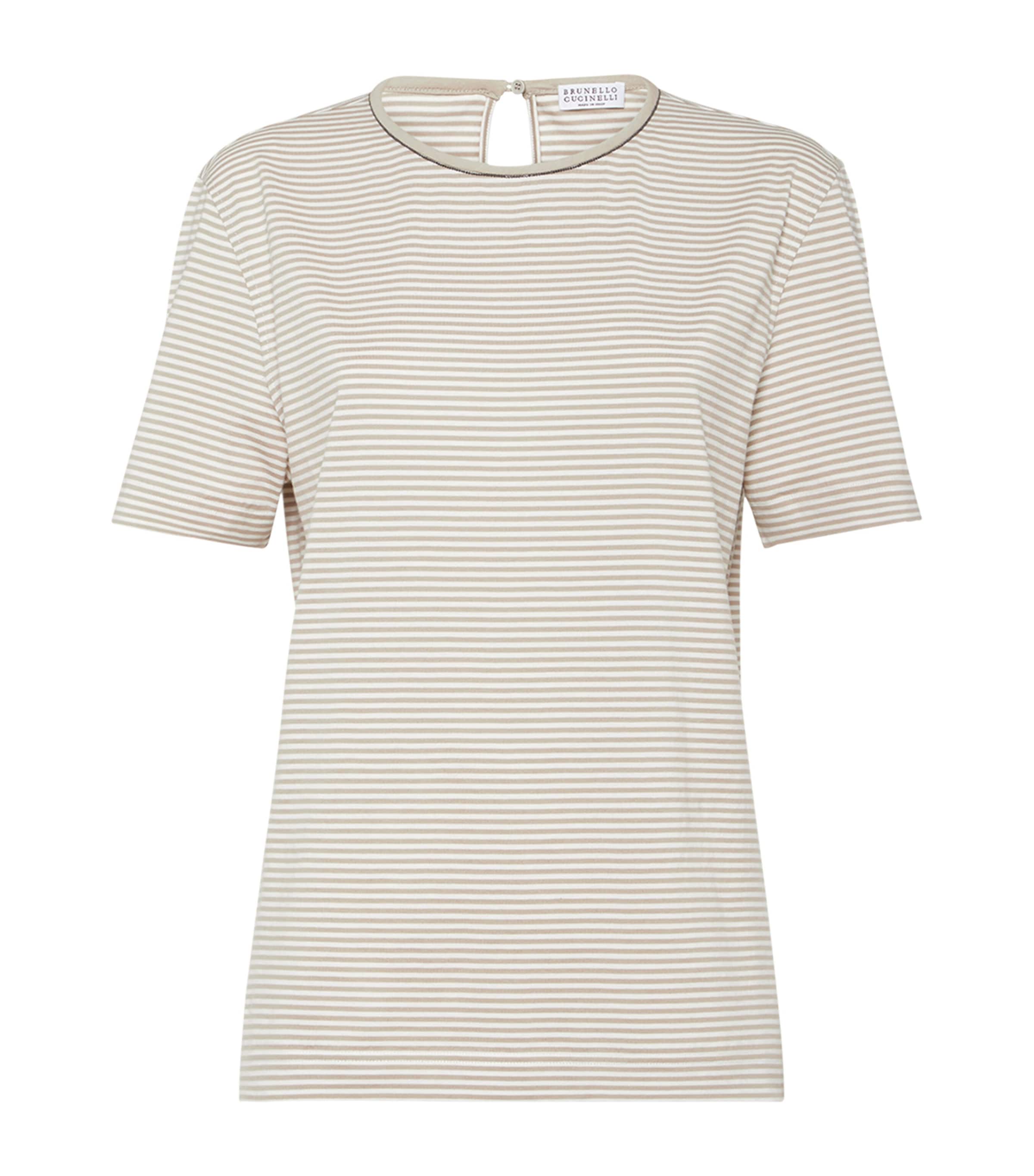 Brunello Cucinelli Cotton Stripe T-shirt