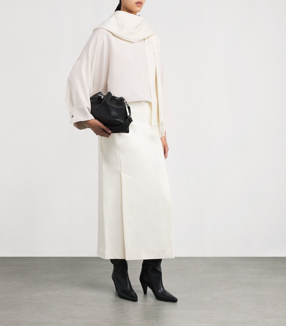 Silk-Blend Shirt Jacket OPTICAL WHITE Image 2