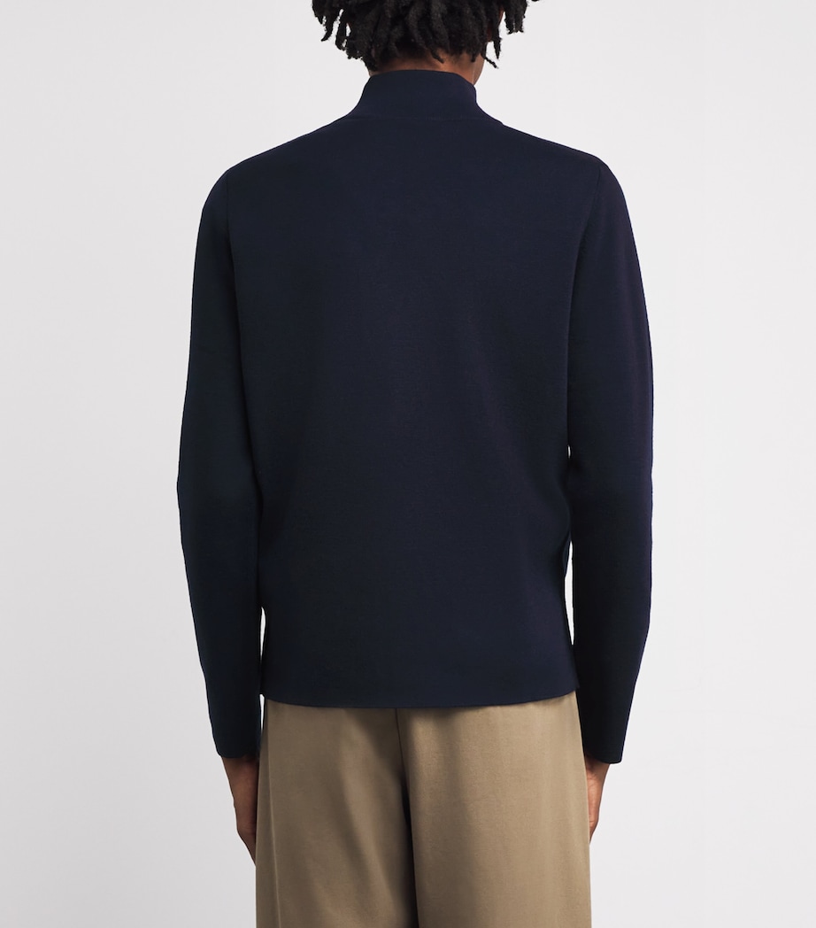 Wool Zip Sweater MIDNIGHT BLUE Image 4