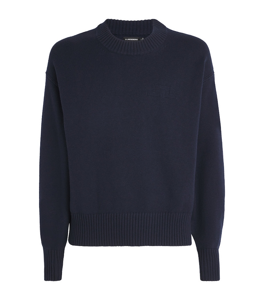 Wool-BCI Cotton Eddy Sweater JL NAVY-6855 Image 1