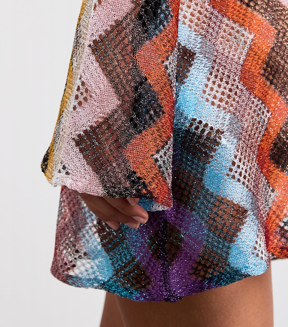 Zigzag Lace-Detail Kaftan SM9QM MULTI DARK Image 6