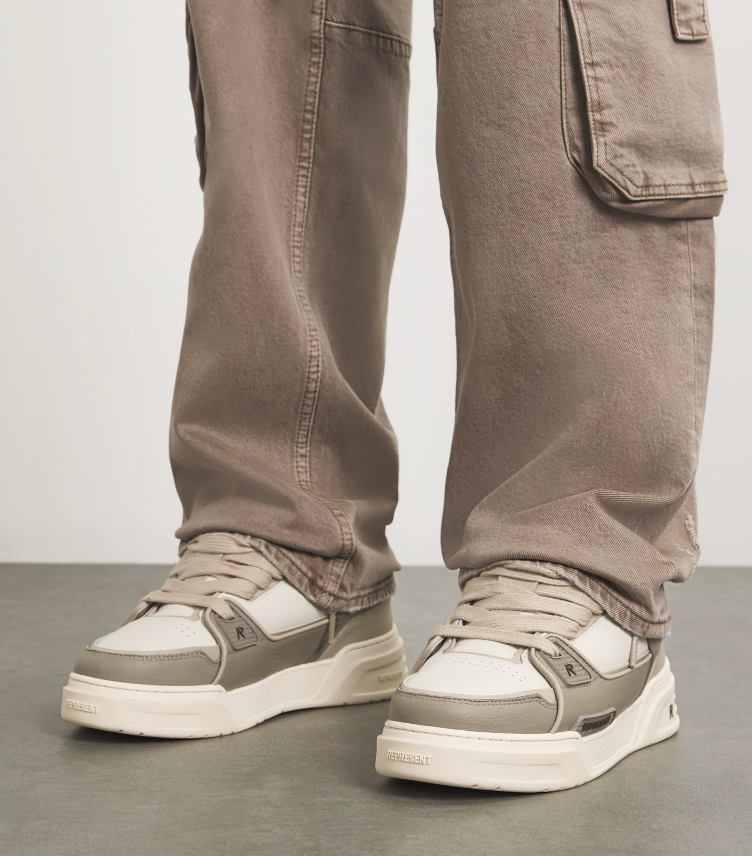 Leather Studio Sneakers BROWN/OTH Image 2