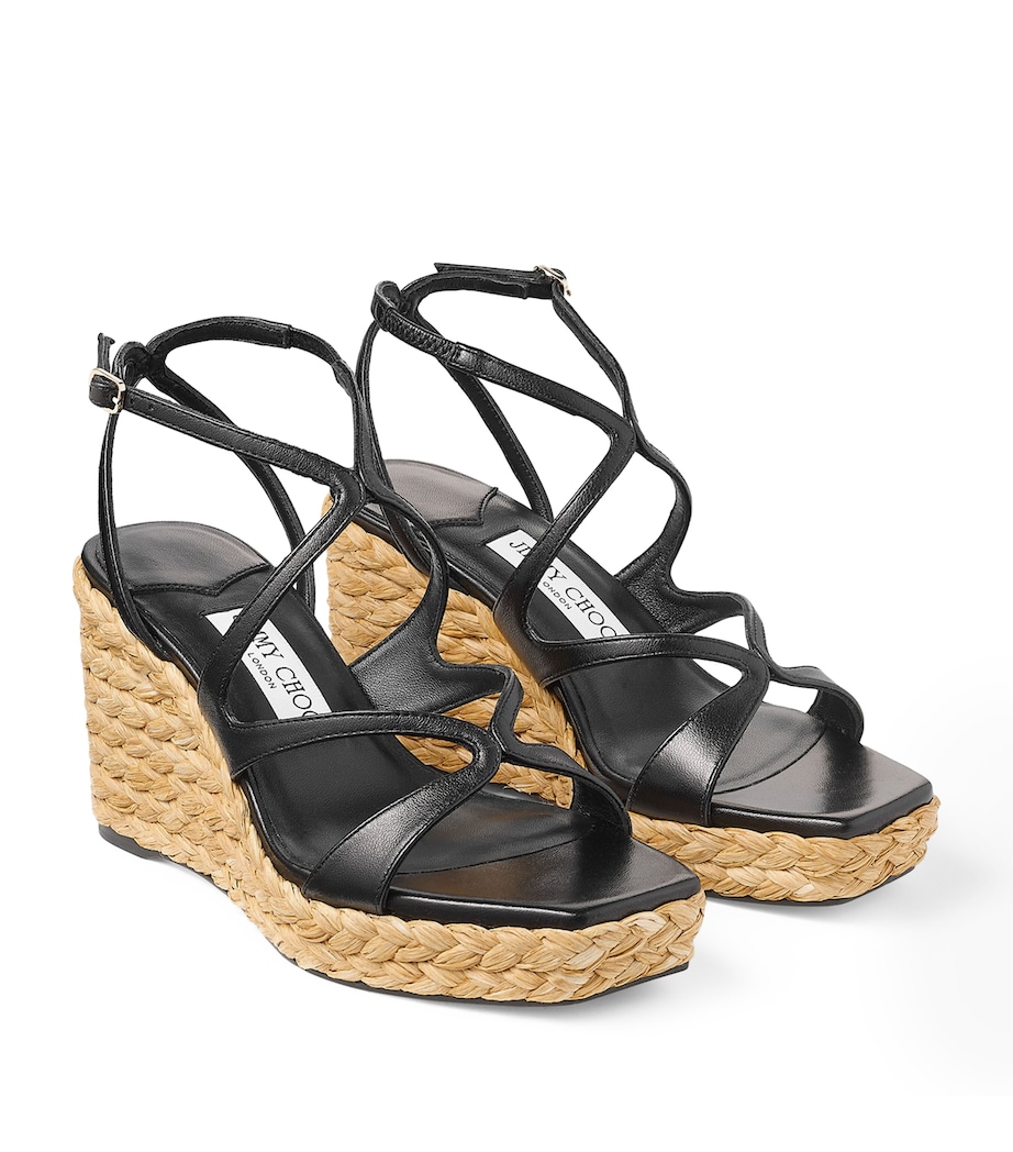Jimmy Choo Ayla 85 Wedge Sandals Black Image 4