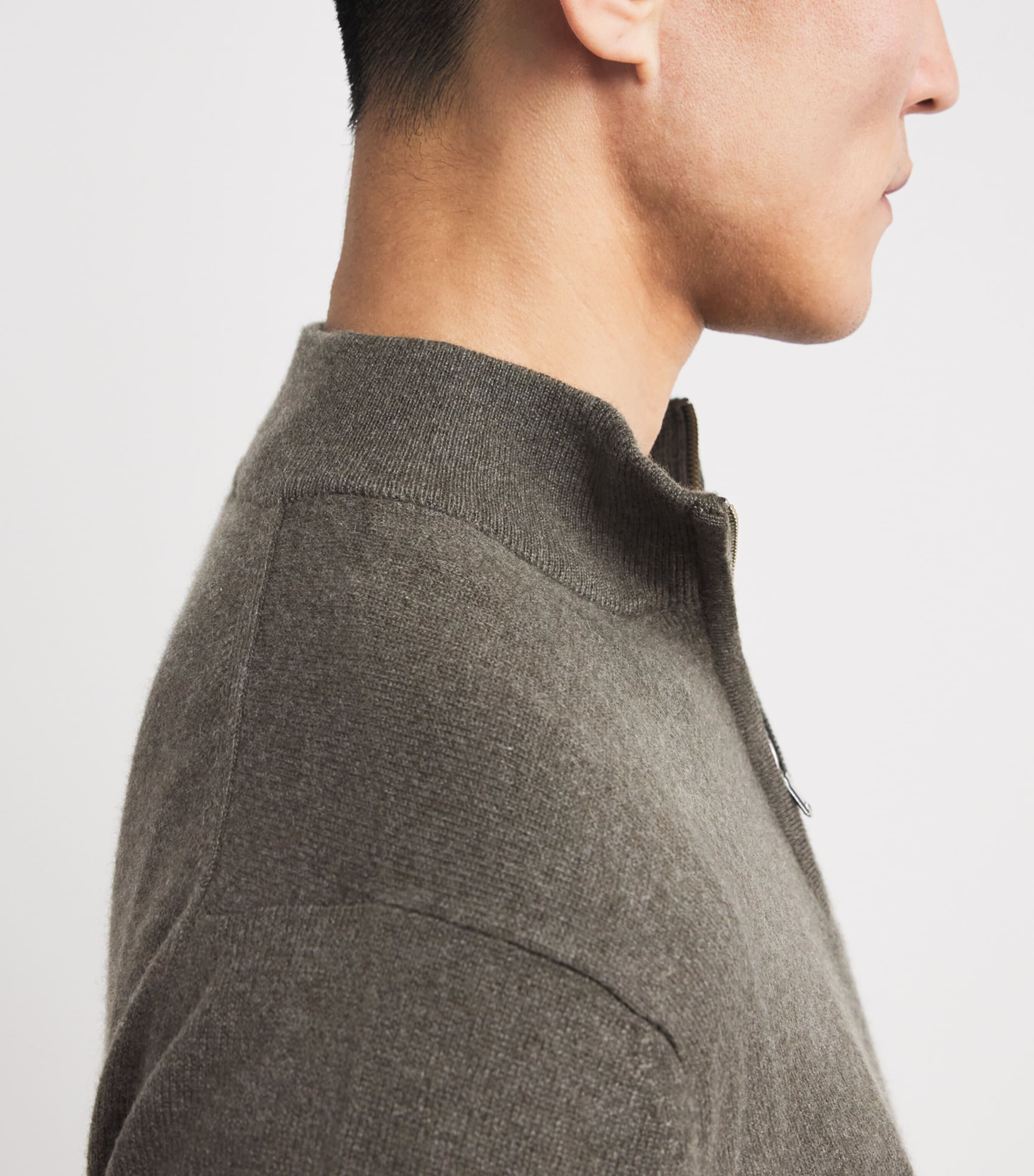 Cashmere Half-Zip Sweater KHAKI24 GNGY Image 6